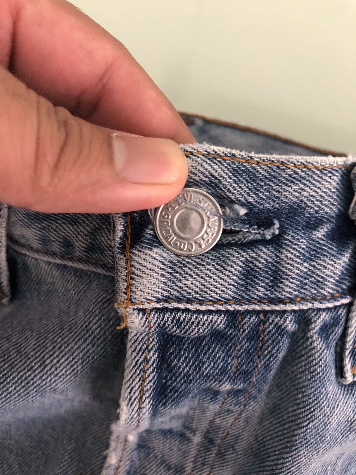 Levi's Kapital Style Vintage 90s Levis 501 Distressed Jeans Size US 30 / EU 46 - 11 Thumbnail