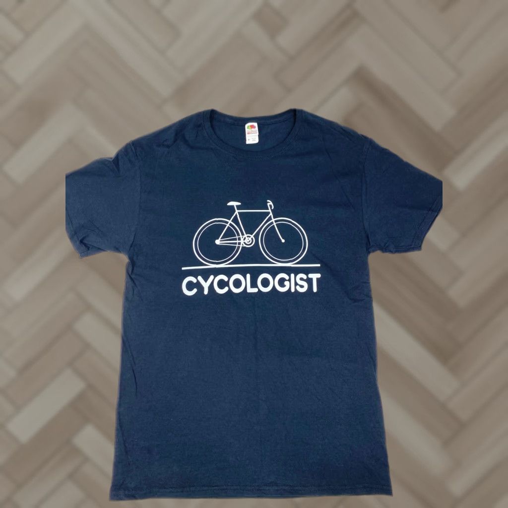Fruit Of The Loom Fruit Of The Loom T-Shirt Cycologist 807 100% Cotton Blue M Crew Neck Short Sleeve Men Vintage No Size US M / EU 48-50 / 2 - 1 Thumbnail