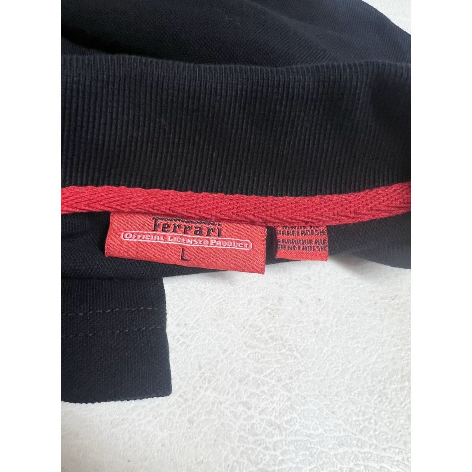 Ferrari Ferrari Polo Shirt L Black Cotton Short Sleeve Collared Men's Regular Golf Racing Licensed Polo Shirt Size US L / EU 52-54 / 3 - 4 Thumbnail
