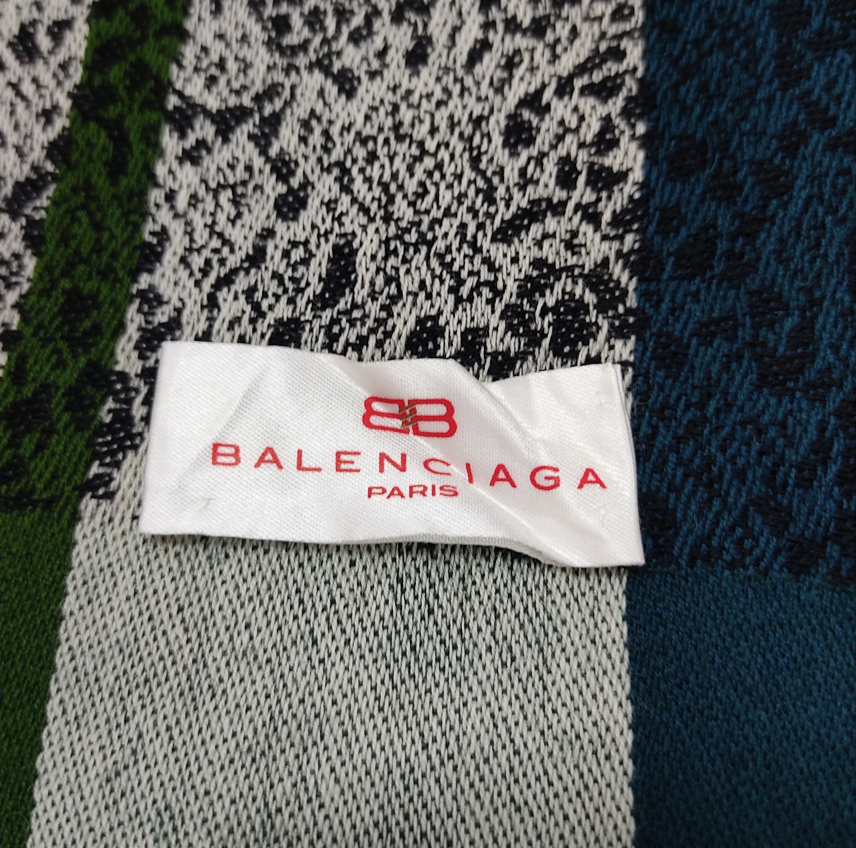 Balenciaga BALENCIAGA Striped Multicolour Woolen Muffler Shawl Size ONE SIZE - 5 Thumbnail