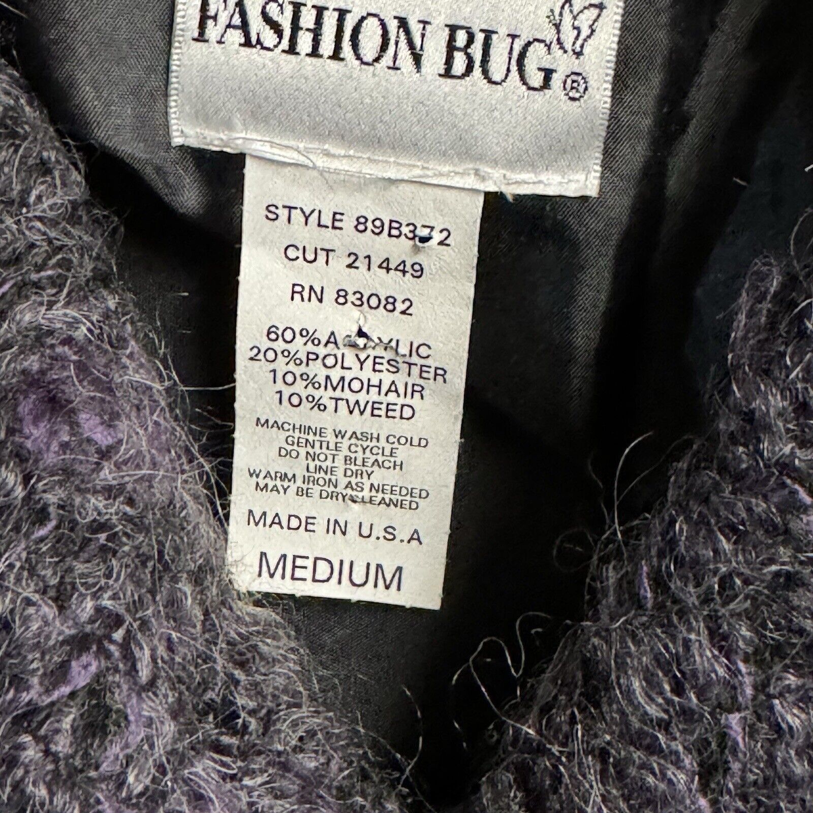 Other Vintage 80s Fashion Bug Cardigan Sweater M Mohair Whimsigoth Size M / US 6-8 / IT 42-44 - 9 Thumbnail