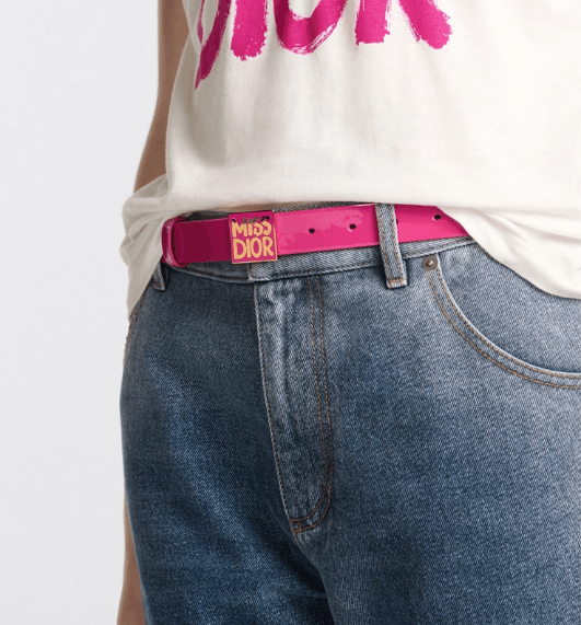 Dior o1w1db10525 Size :OS / B0598U Dior Graffiti Belt in Fuchsia Size ONE SIZE - 4 Thumbnail