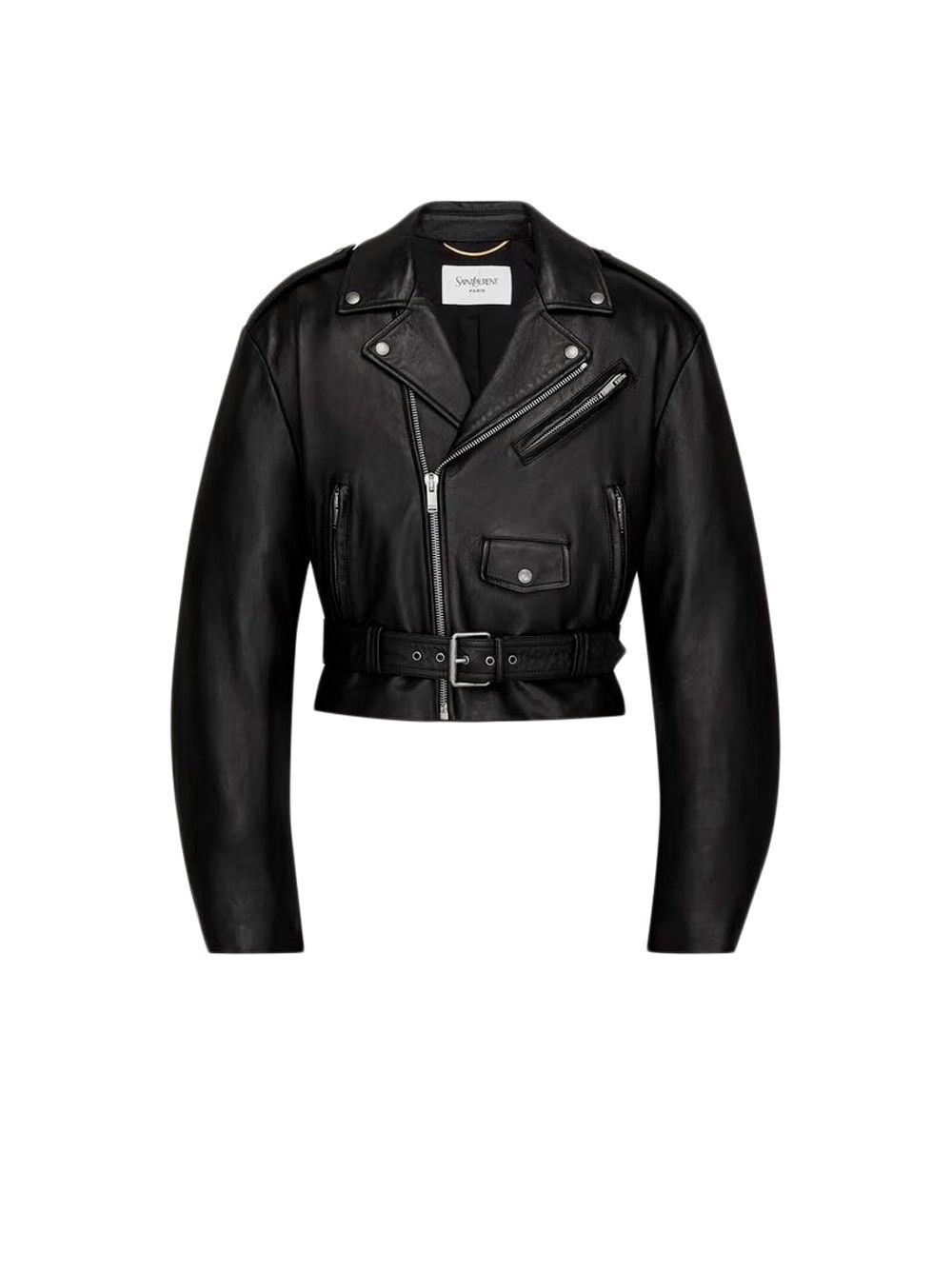 Saint Laurent Paris Leather Jacket Size M / US 6-8 / IT 42-44 - 1 Thumbnail