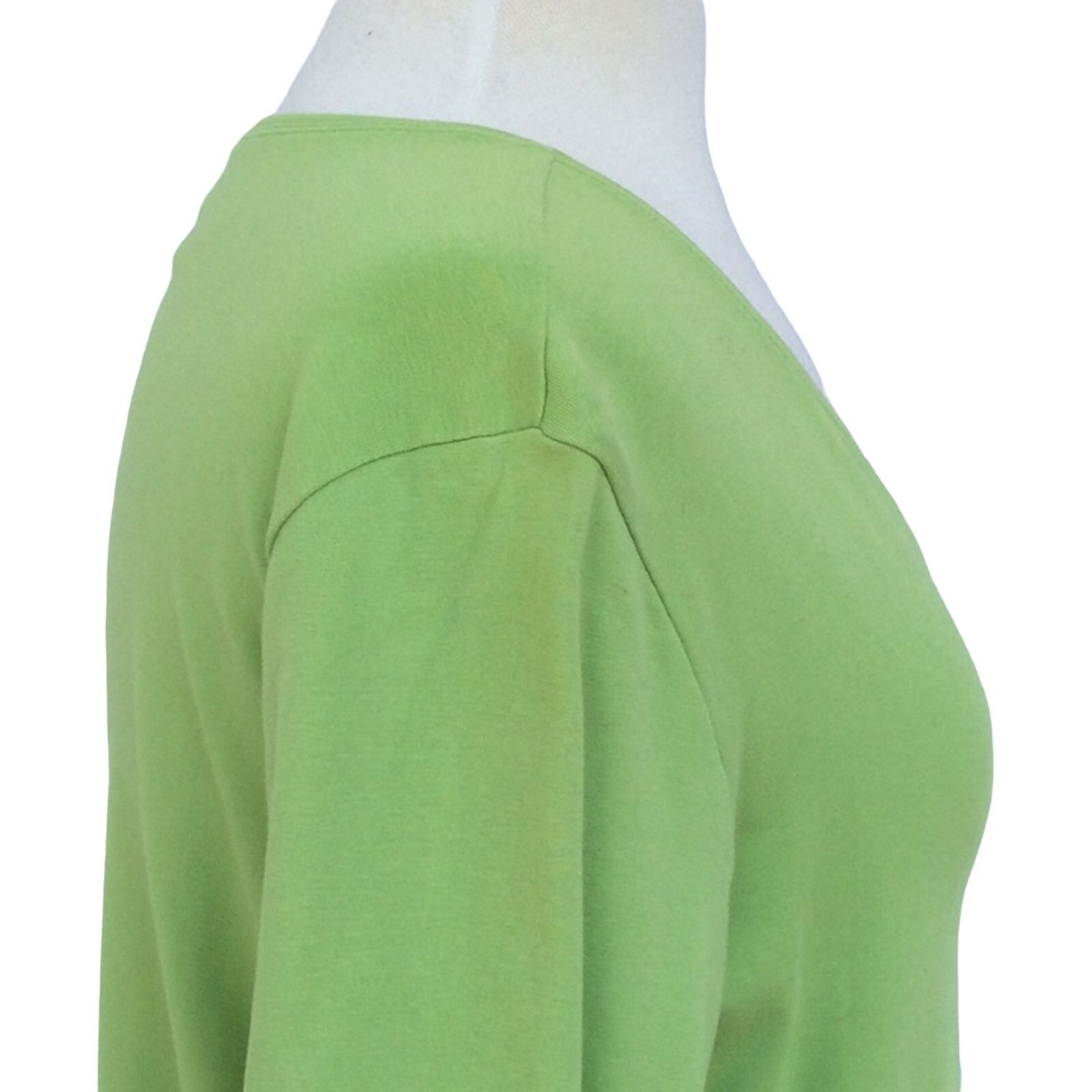 Chicos Chico's Lime Green 3/4 Sleeve V-neck T-shirt Size 2/L/12 Size L / US 10 / IT 46 - 5 Thumbnail