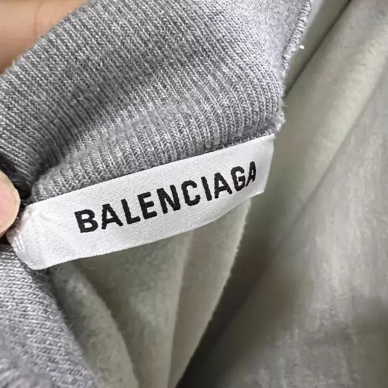 Balenciaga Balenciaga Grey Embroidered Double B Sweatshirt Size US S / EU 44-46 / 1 - 4 Thumbnail