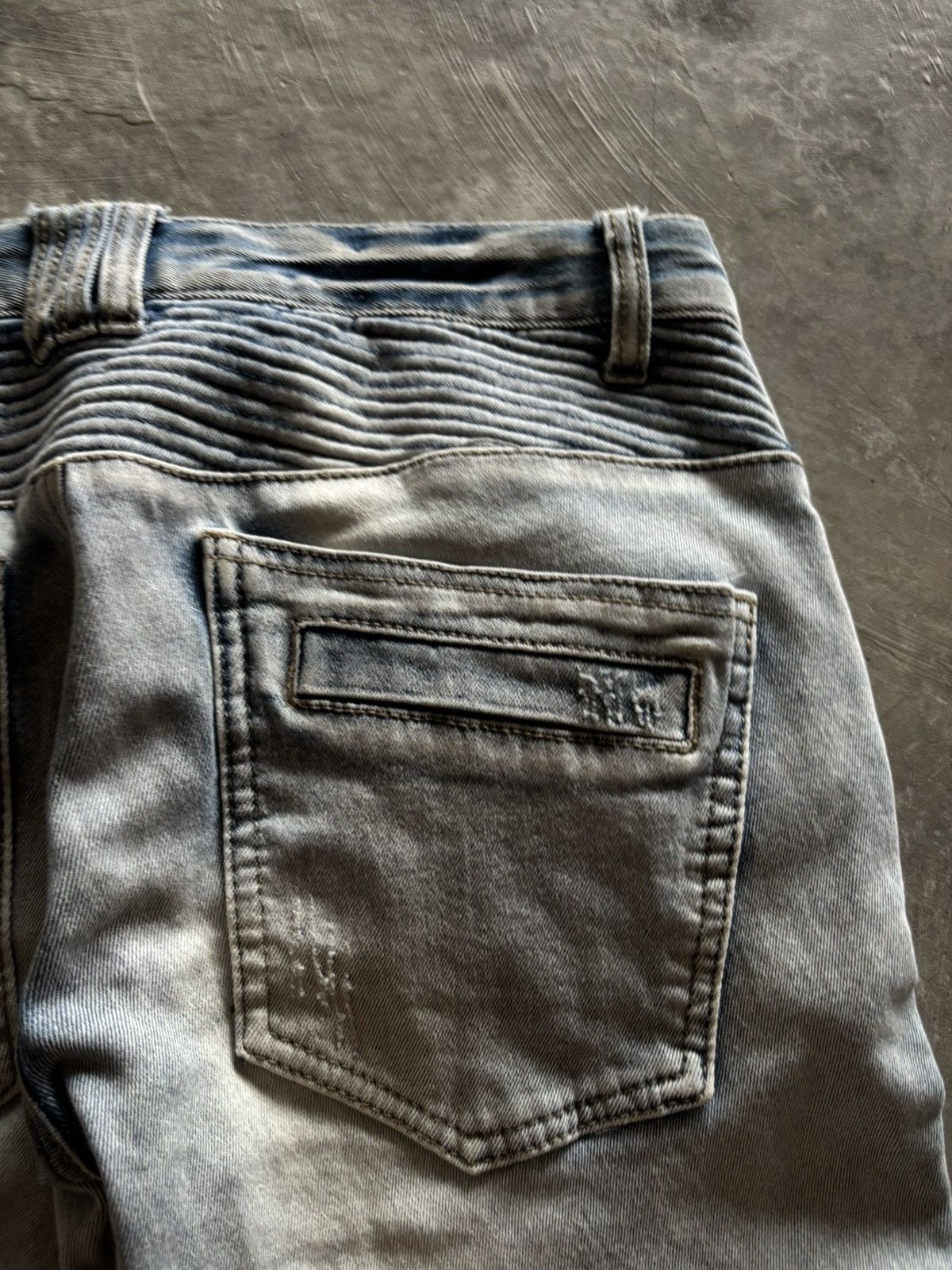 Hysteric Glamour IN THE ATTIC biker pant denim sashiko japanese balmain style Size US 29 - 19 Thumbnail