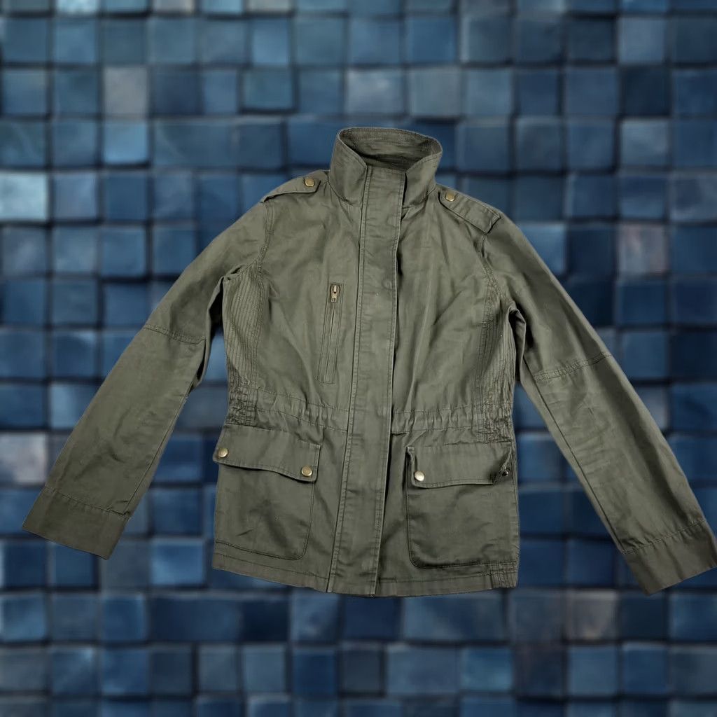 Vintage Wyldr Moto Style Army Zip Up Jacket Women's Size Small Green Military Jacket, Zipper, Breathable, 90s Theme, Regular Fit, Fall Winter, Women Size S / US 4 / IT 40 - 1 Thumbnail