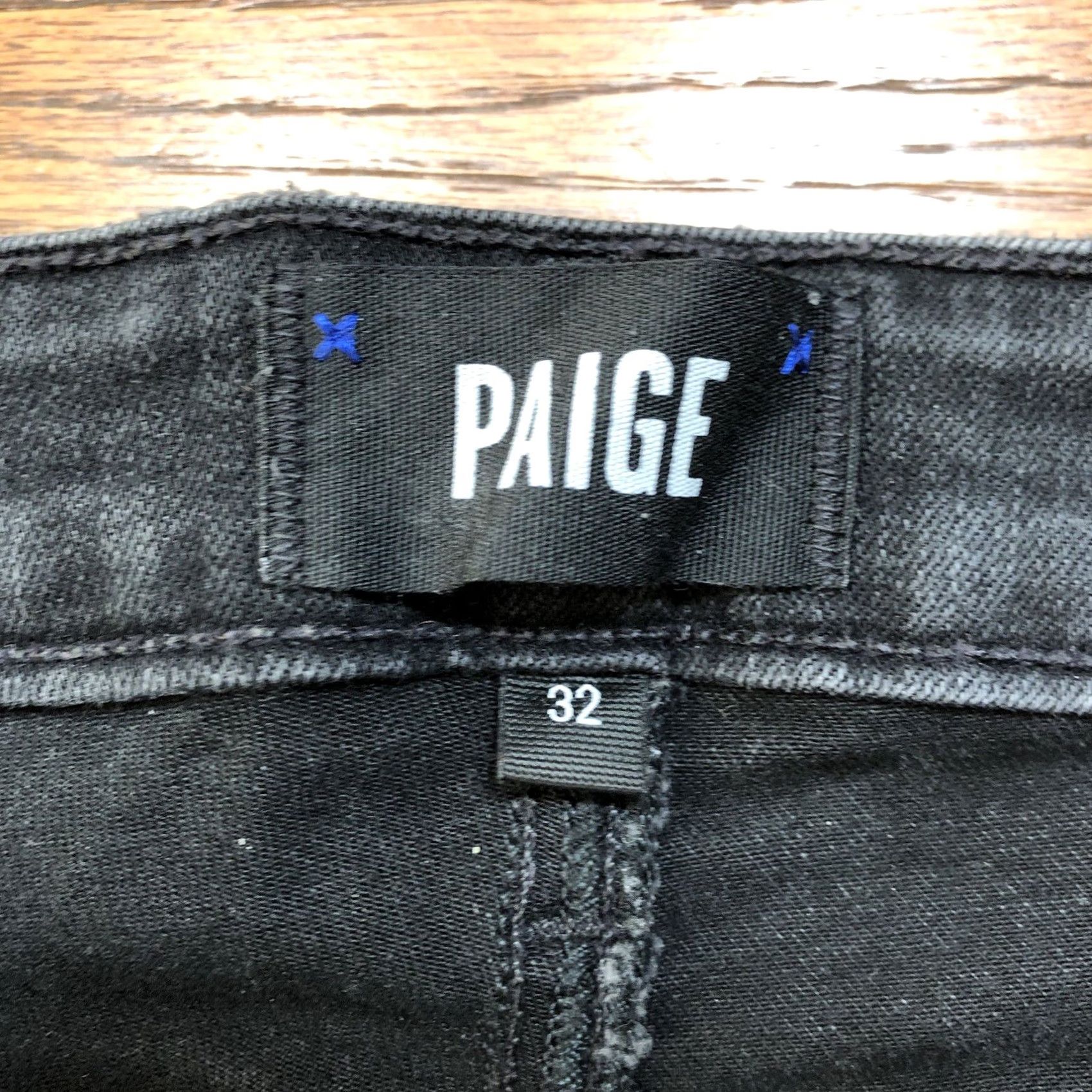Paige Paige Jeans Faded Black Hoxton Slim Ankle Button Fly Womens 32 X 27.5 Inseam Size 24" / US 00 / IT 34 - 5 Thumbnail