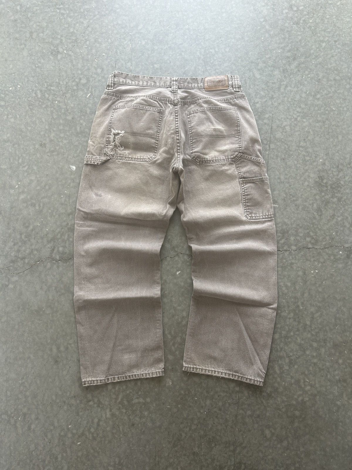 Carhartt × Vintage Vintage Y2K Carhartt Style Faded Olive Carpenter Pants Size US 34 / EU 50 - 1 Thumbnail