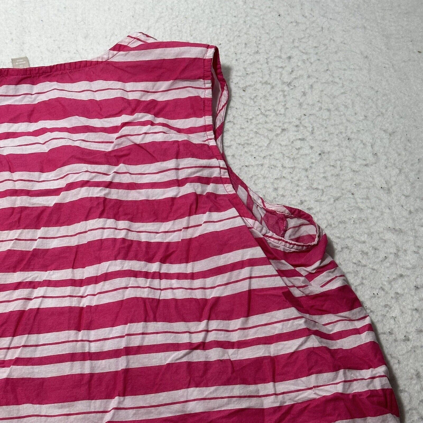 Other Woman Within 1X Sleeveless Pink Stripe Blouse Button Top Size XL / US 12-14 / IT 48-50 - 14 Thumbnail