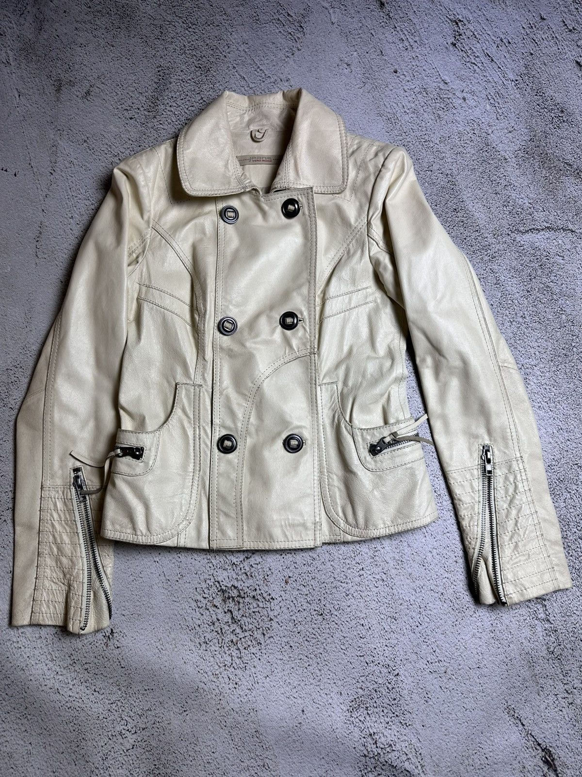 Japanese Brand × Vintage Leather jacket l.g.b japanese goa archive y2k Size M / US 6-8 / IT 42-44 - 2 Thumbnail
