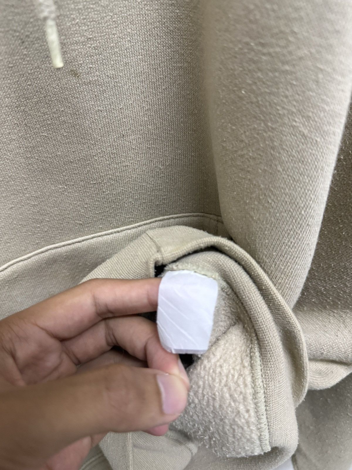 Nike Vintage Nike Center Swoosh Cream Travis Hoodie Size US XXL / EU 58 / 5 - 6 Thumbnail