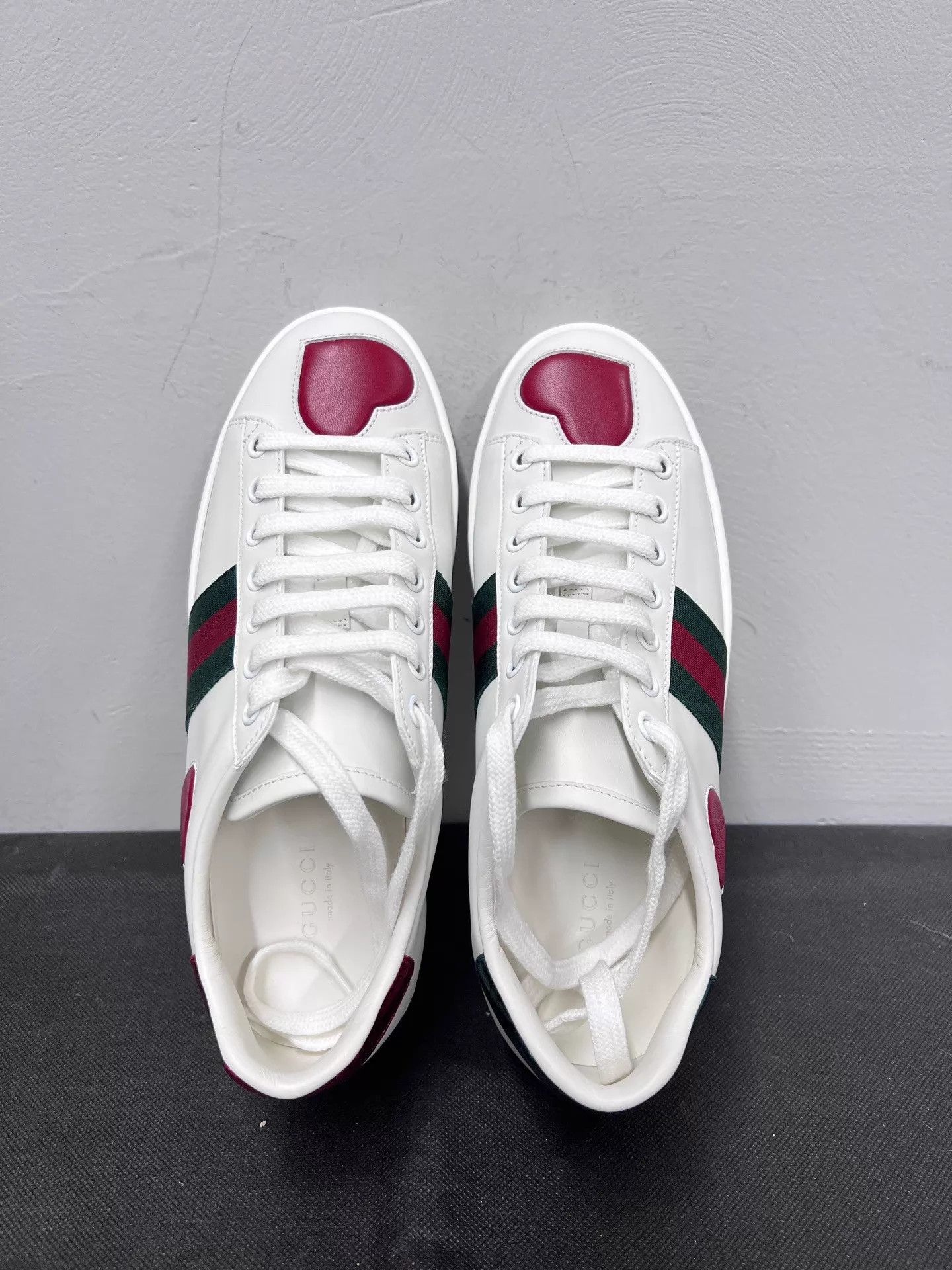 Gucci Gucci Ace Heart White Sneakers 36.5 New Full Set Size US 6 / IT 36 - 4 Thumbnail