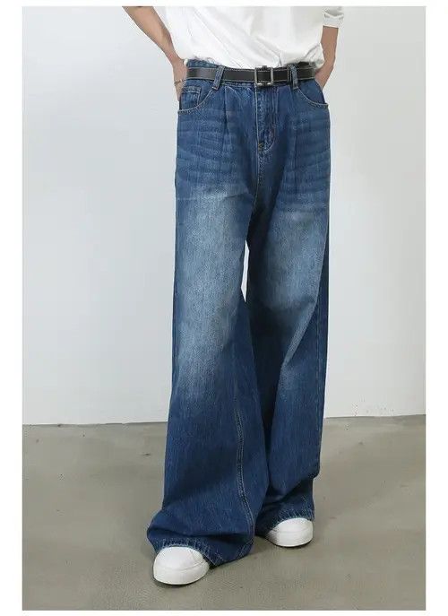 Japanese Brand × Vintage Wide Leg Autumn Jeans Size US 33 - 1 Thumbnail
