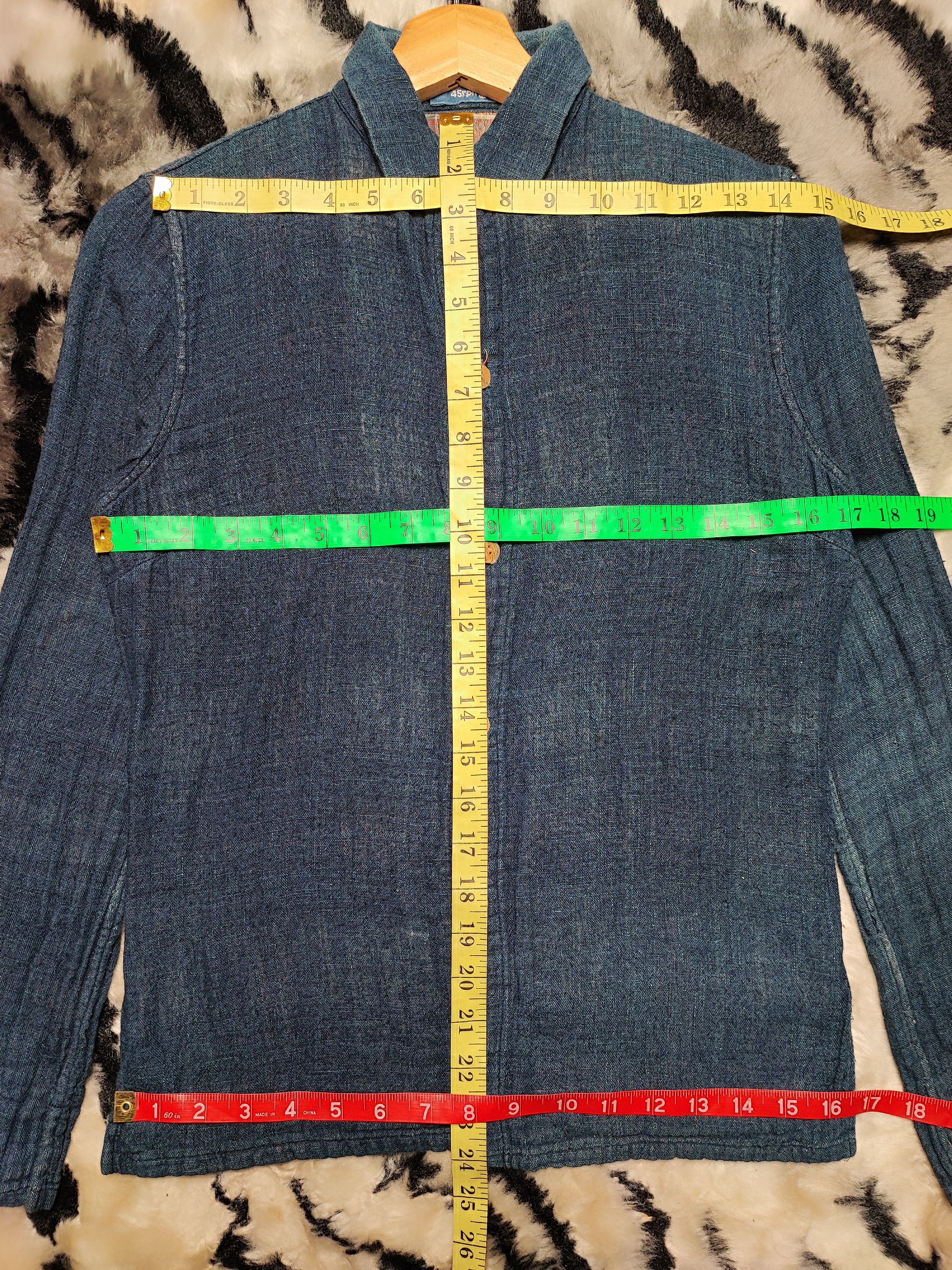 45rpm Vintage 45rpm Indigo Dyed Plaid shirt Size US S / EU 44-46 / 1 - 14 Thumbnail