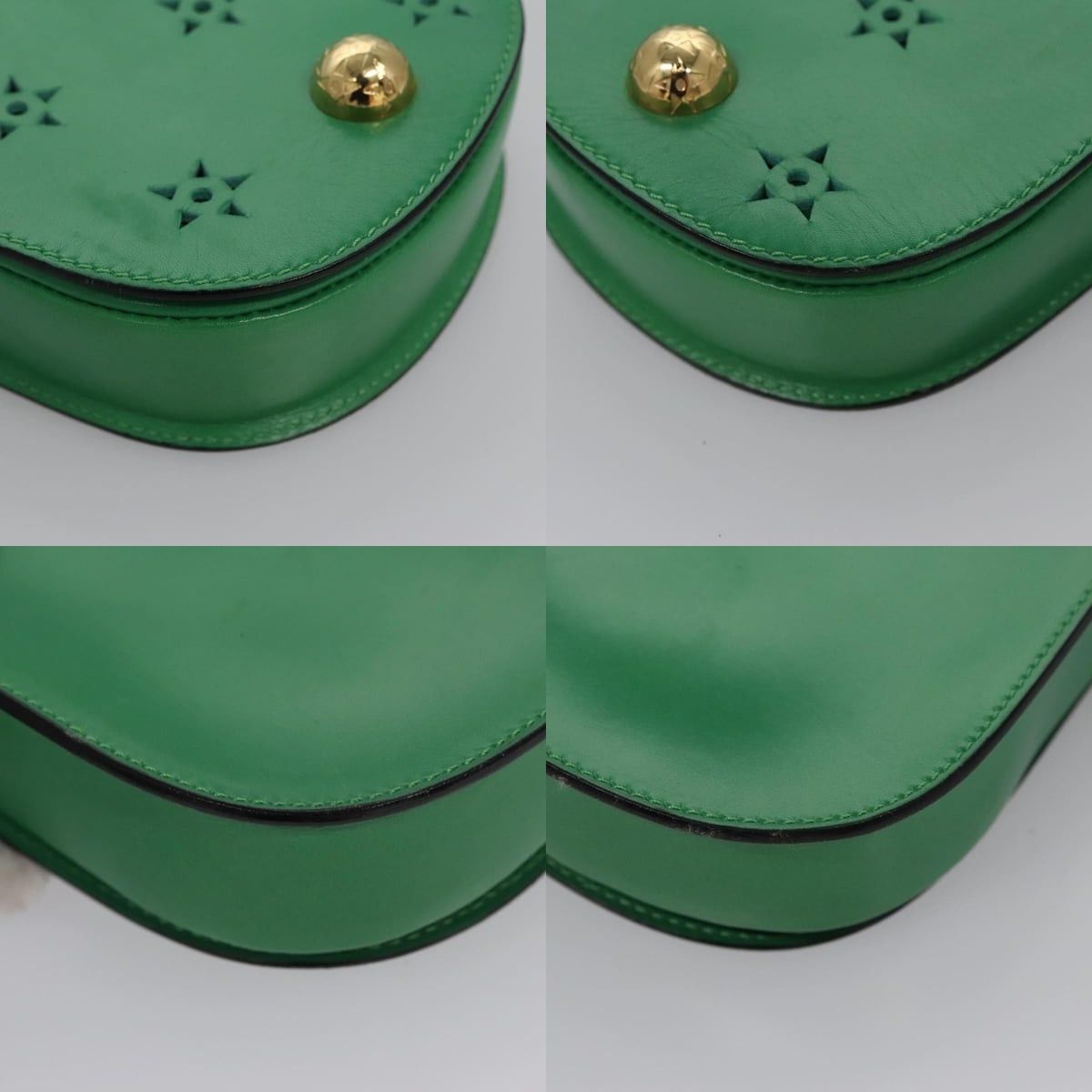 Celine CELINE Shoulder Bag Leather Green Gold Size ONE SIZE - 10 Thumbnail