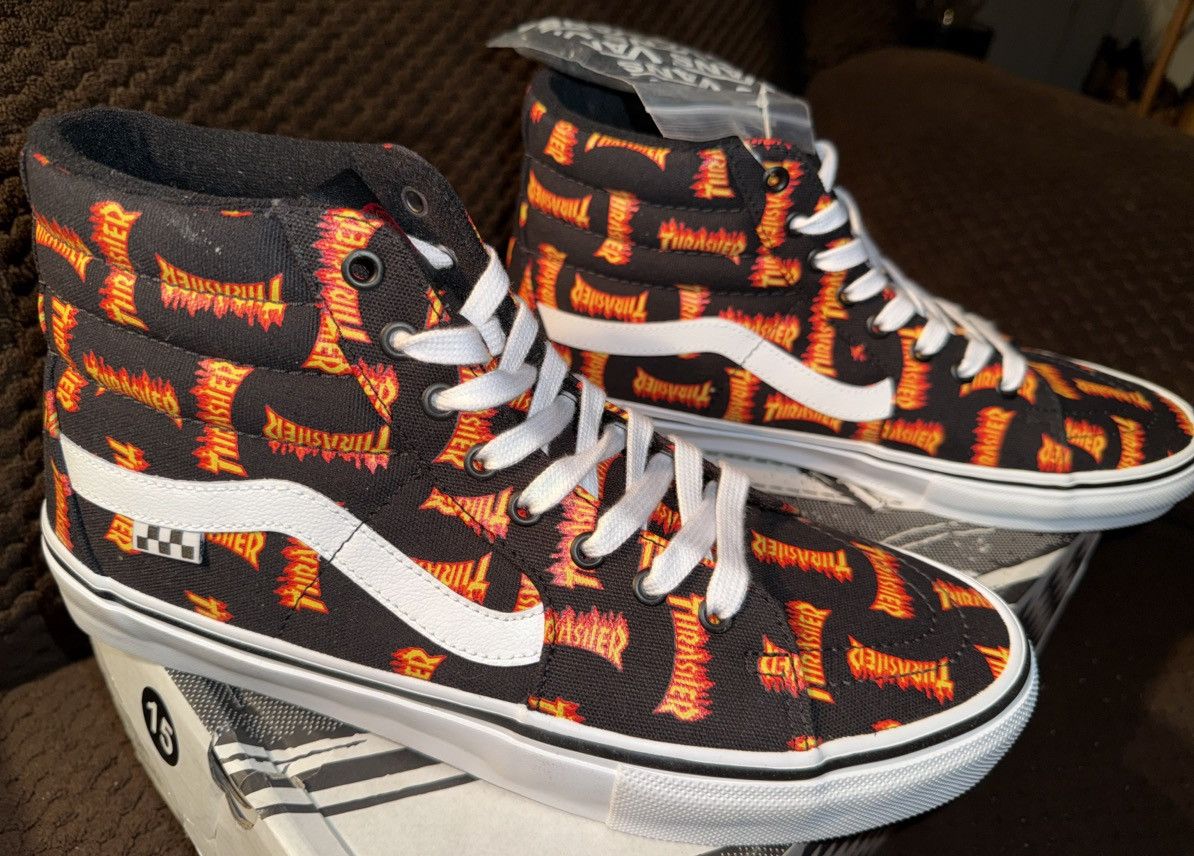 Vans Vans x Thrasher All-Over “Sk8-hi” skate/street shoes NEW! DS Size US 11 / EU 44 - 1 Thumbnail