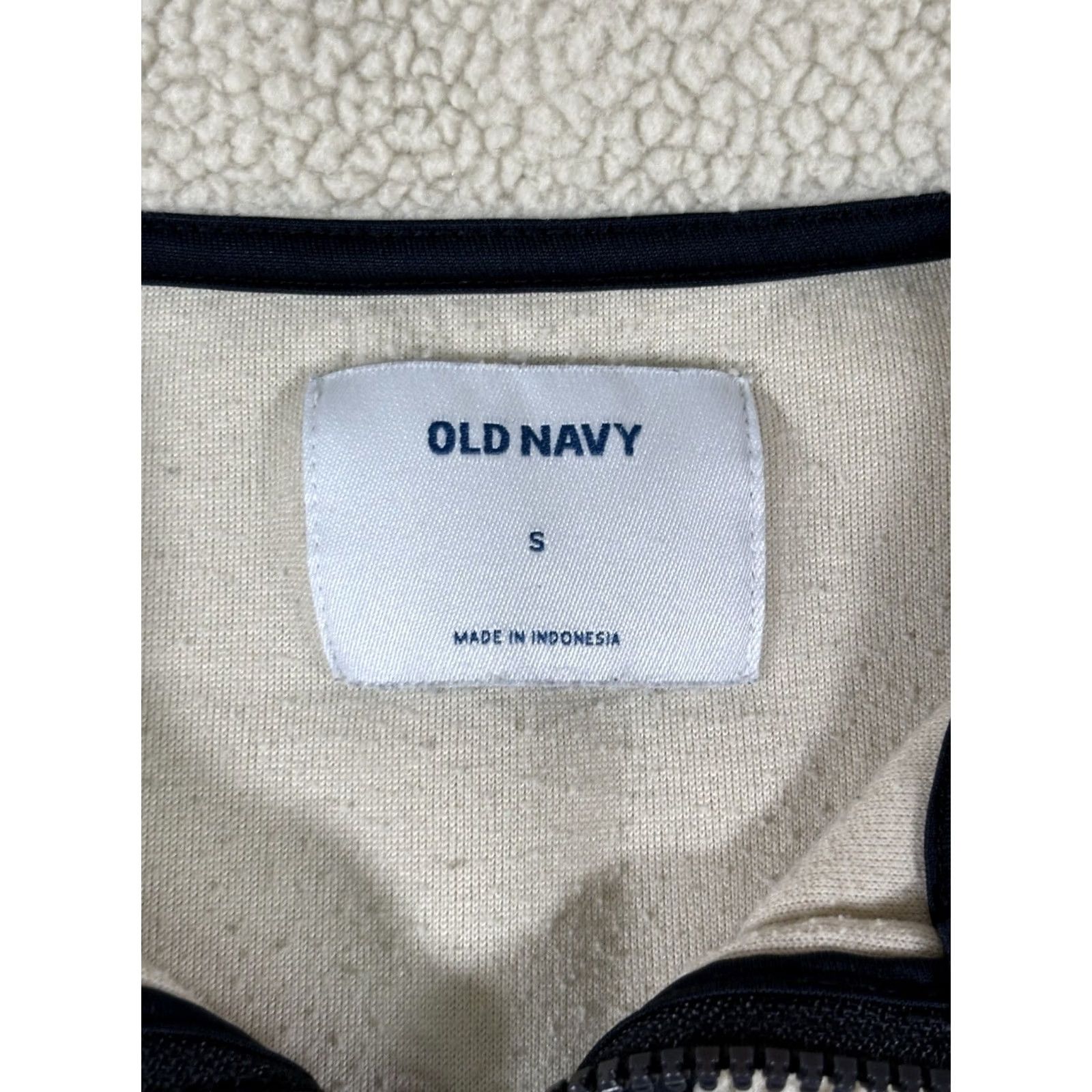 Old Navy Old Navy Sherpa Mens Fleece Jacket Full Zip Mock Neck Pockets Size Small White Size US S / EU 44-46 / 1 - 4 Thumbnail