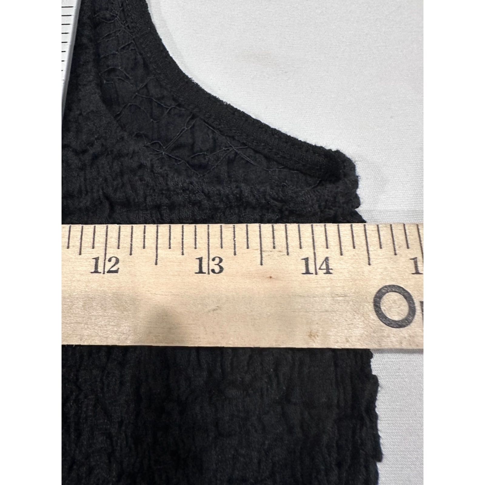 Vintage A New Day Tank M Black V Neck Sleeveless Stretch Textured Slim Grunge Whimsigoth Shirt Womens Size M / US 6-8 / IT 42-44 - 7 Thumbnail