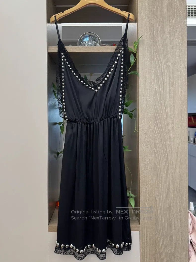 Miu Miu 42 Black mulberry silk dress