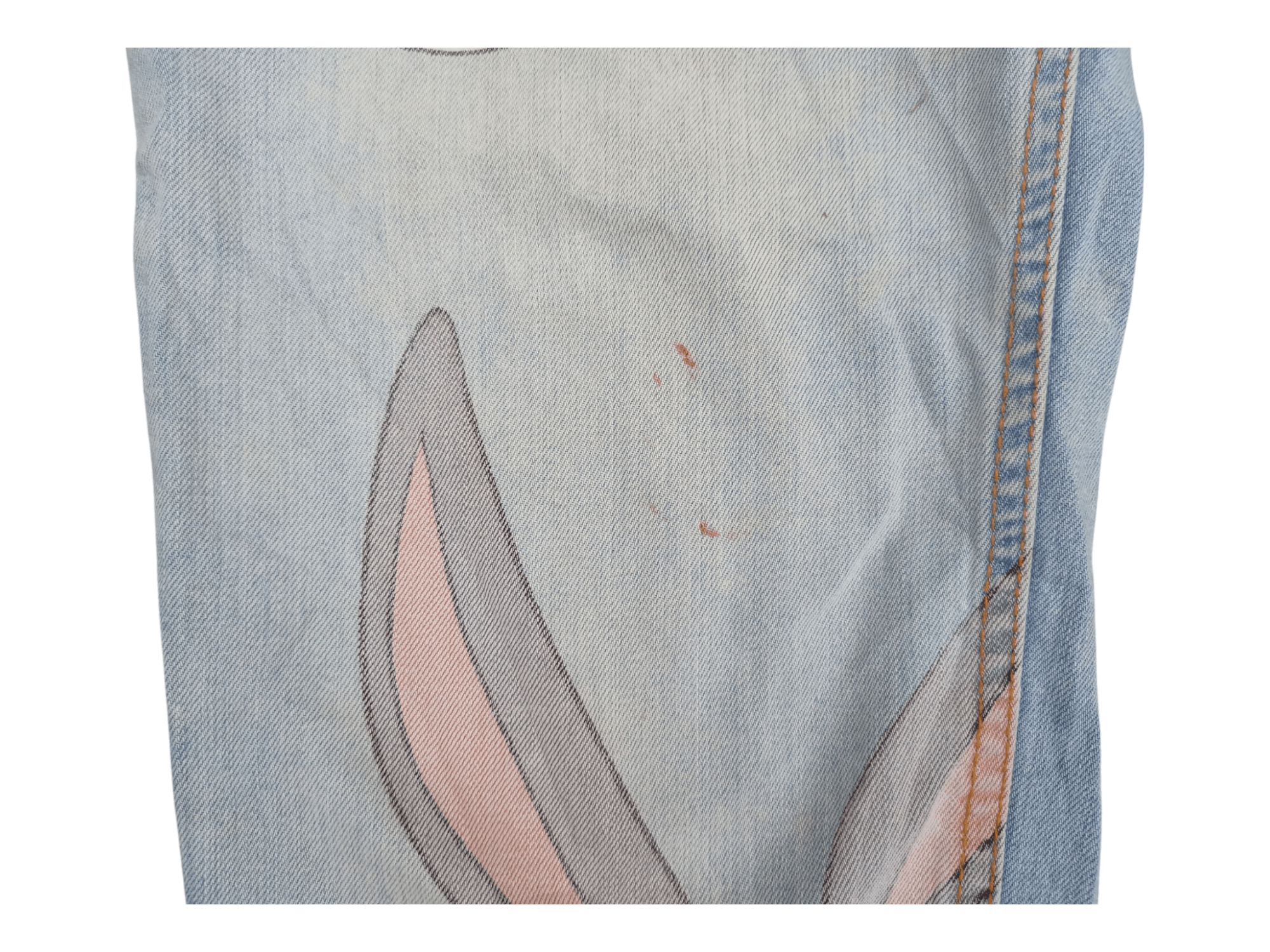 Divided LOONEY TUNES BUGS BUNNY Hip Hop Baggy Street Fashion Jeans Size 31" - 14 Thumbnail