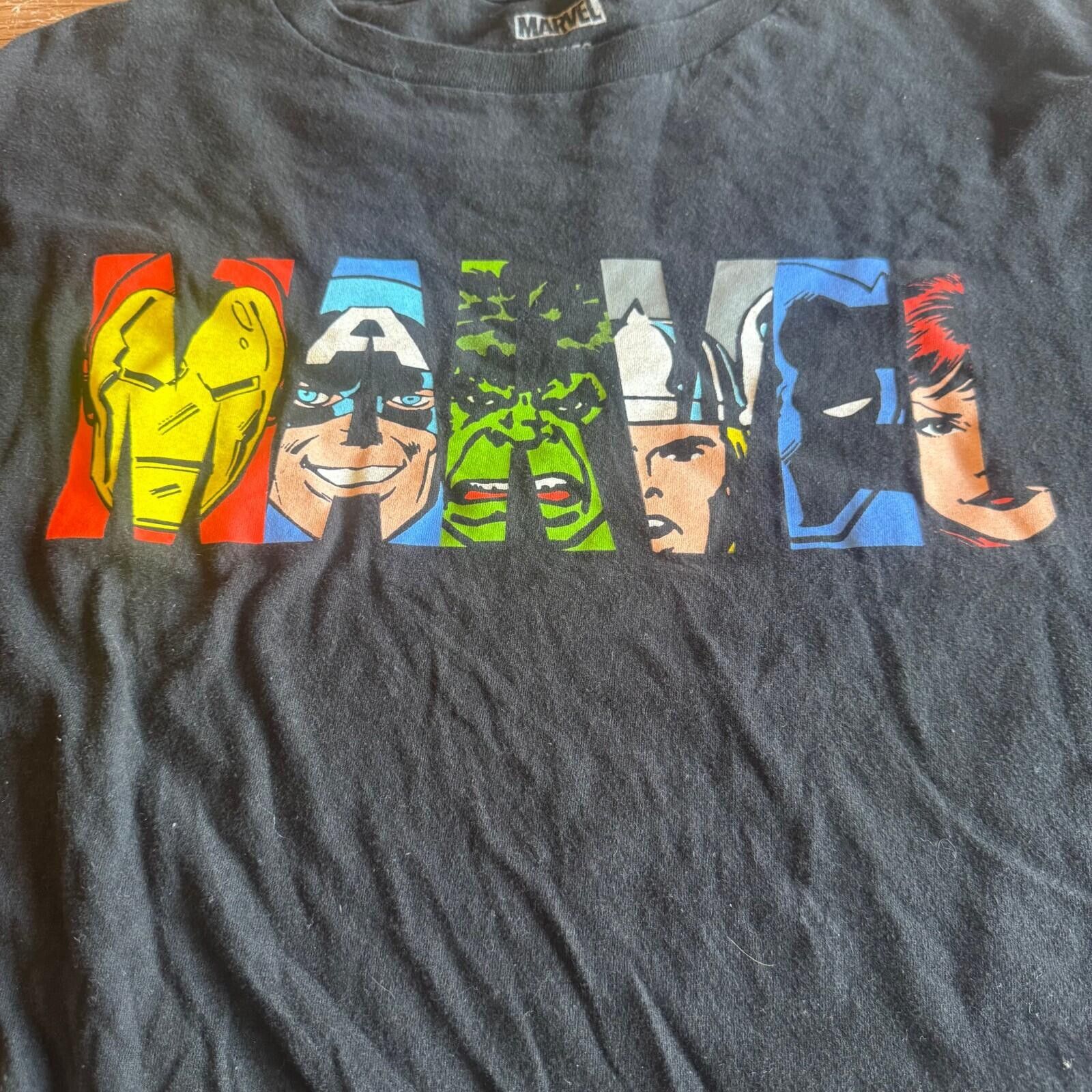 Marvel Comics Marvel Black Short Sleeve T Shirt Mens XL Size US XL / EU 56 / 4 - 2 Thumbnail