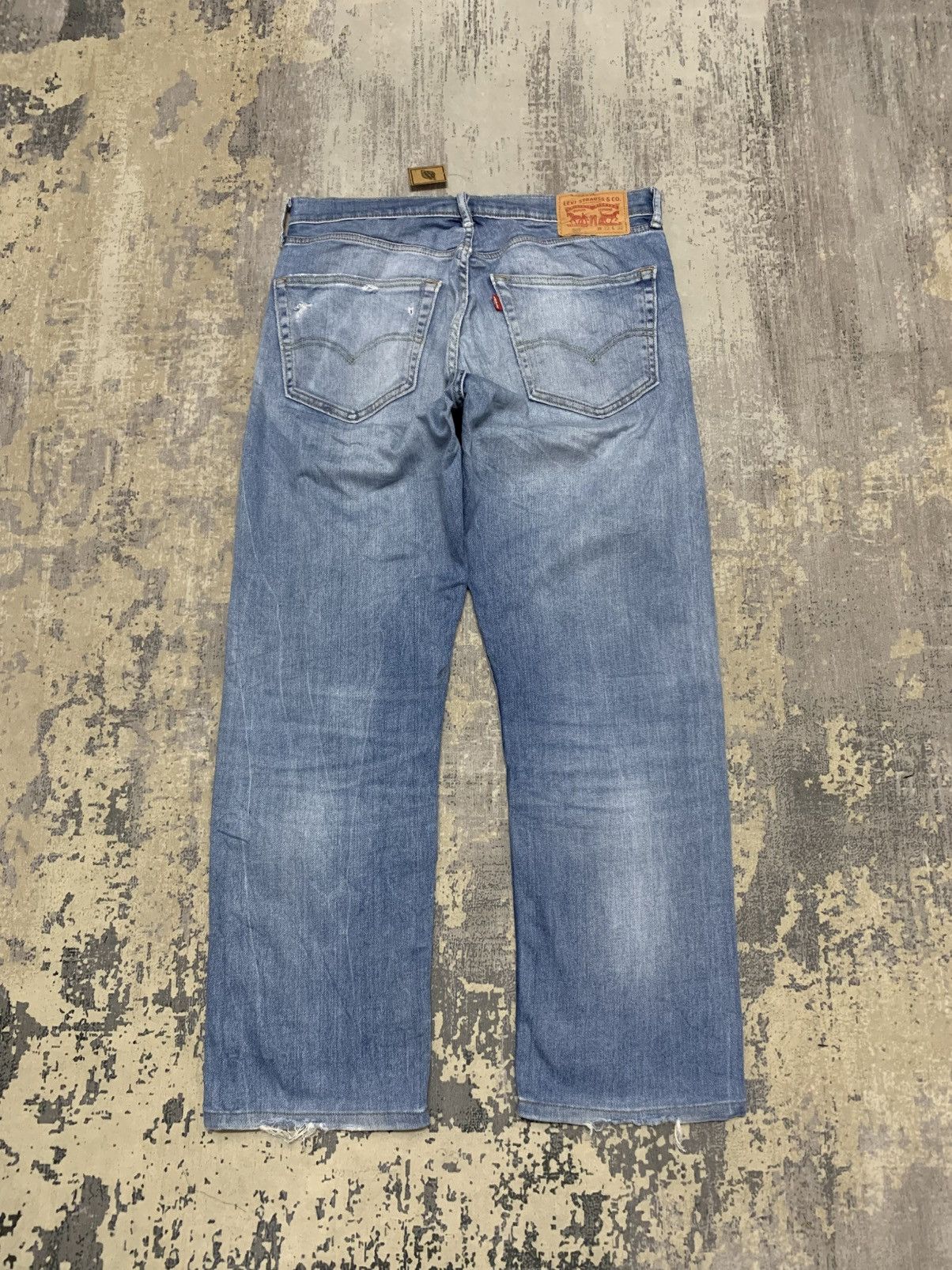 Levi's VTG Y2K Levi’s 505 Straight Leg Denim Jeans Distressed Faded Size US 33 - 7 Thumbnail