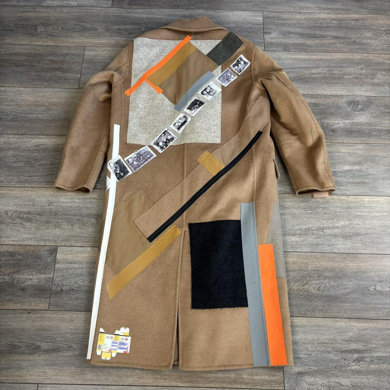 Raf Simons x Sterling Ruby Archive Redux tapes patches Coat