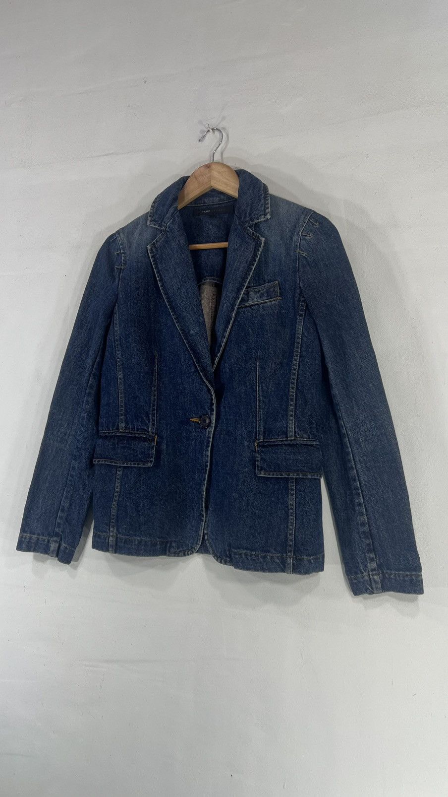 Marc Jacobs Marc Jacobs Luxury Denim Blazer Size S / US 4 / IT 40 - 7 Thumbnail