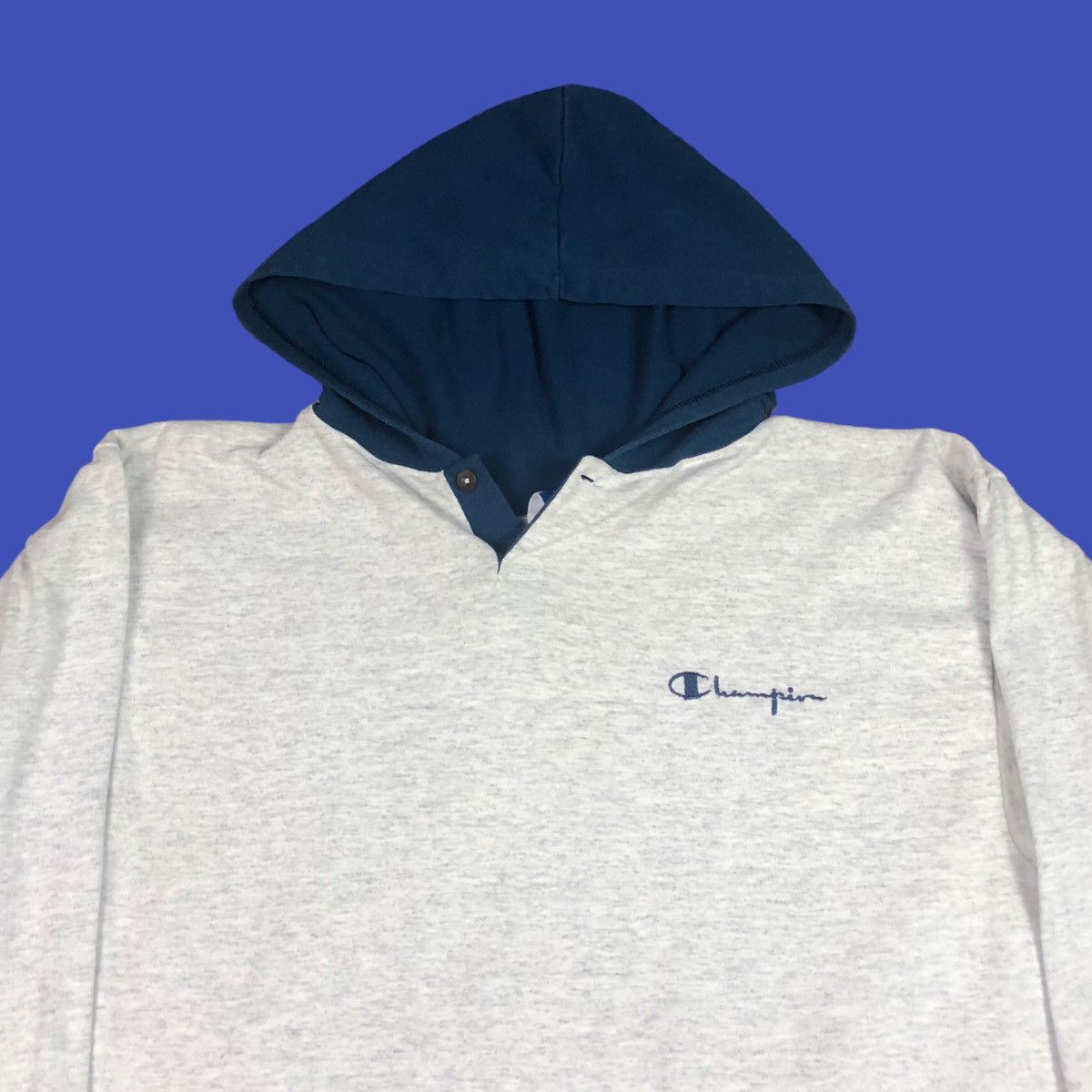 Champion × Vintage Vintage 90s Champion Embroidered Logo Hoodie Sweatshirt L Size US M / EU 48-50 / 2 - 2 Thumbnail