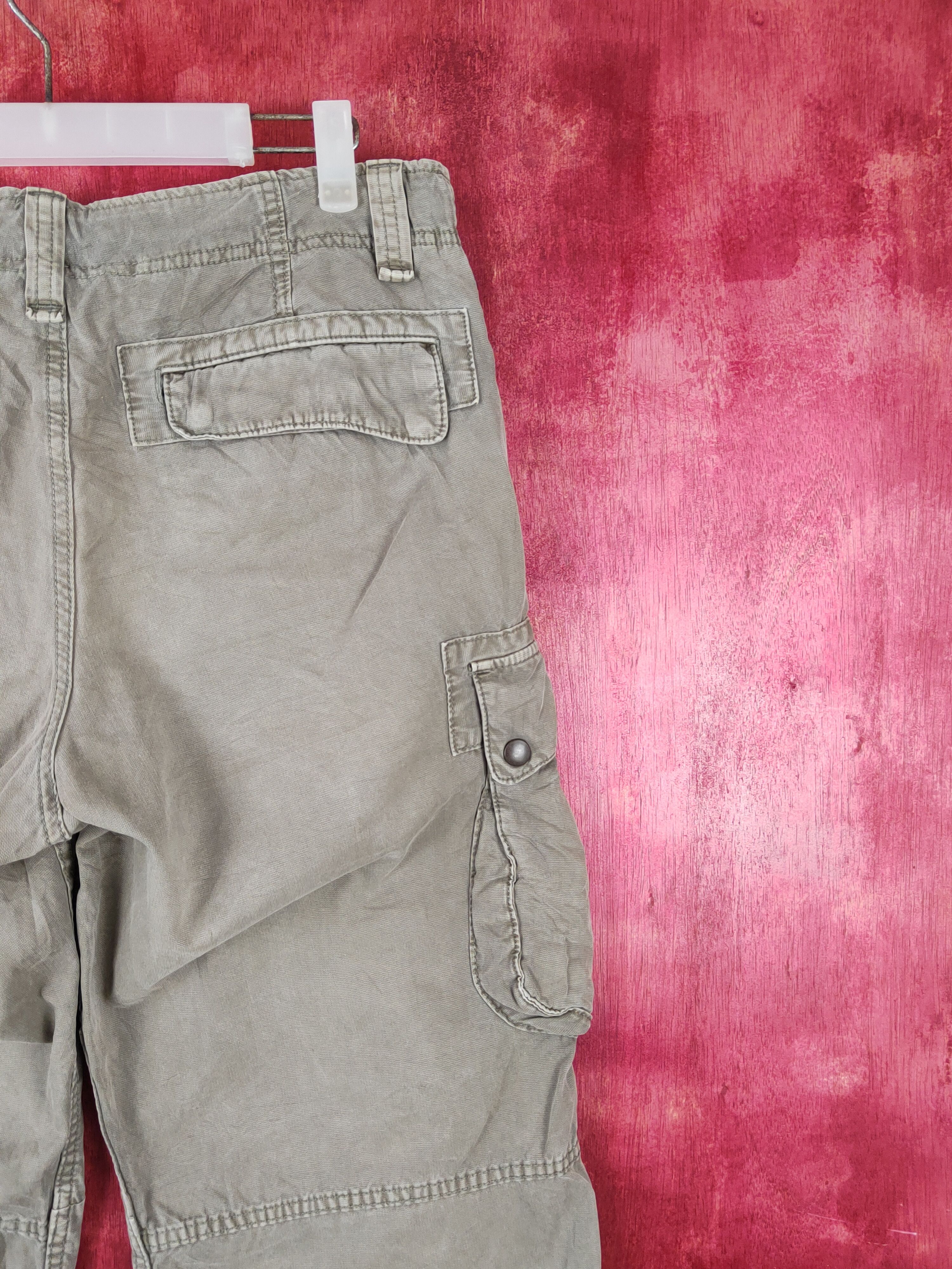 Japanese Brand Uniqlo Olive Faded Multipocket Tactical Cargo Pants #S1339 Size US 32 / EU 48 - 10 Thumbnail