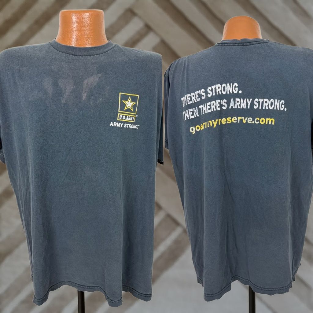 Vintage VINTAGE Army Strong Shirt XL Black US Military 90s Y2K Vintage Mens T-Shirt Size US XL / EU 56 / 4 - 1 Thumbnail