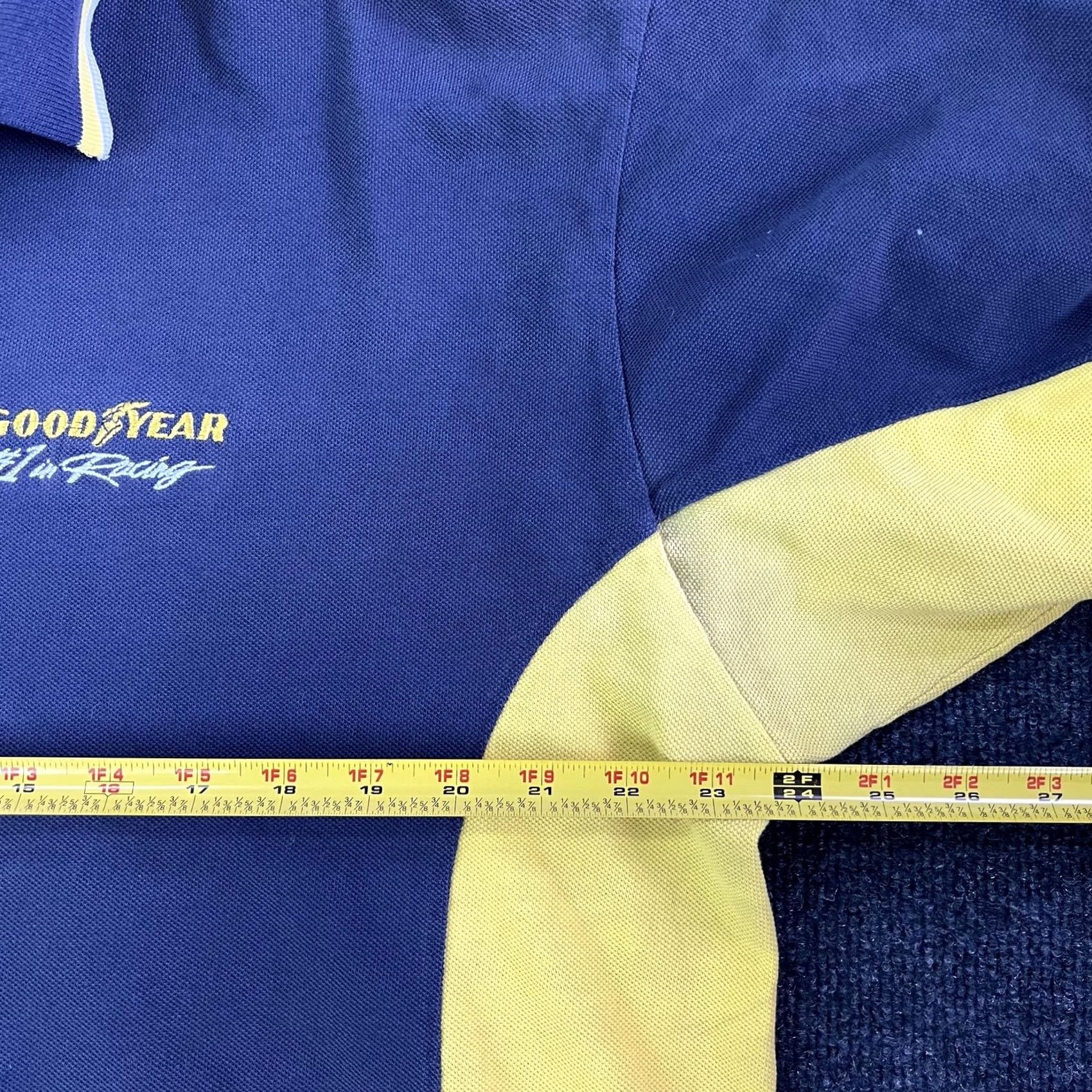 Vintage VINTAGE Goodyear Racing Shirt Mens XL Blue Yellow Polo Made USA 90s Cotton Promo Size US XL / EU 56 / 4 - 6 Thumbnail