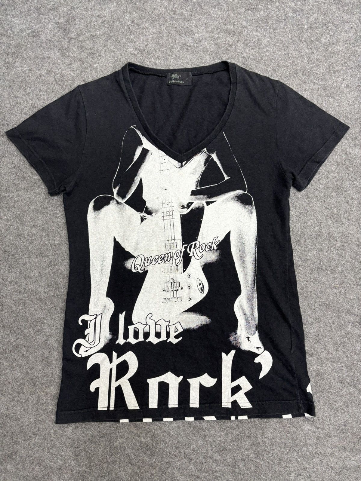 BUFFALO BOBS 💥Rock Style💥Buffalo Bobs Queen Of Rock V Shirt F585 Size S / US 4 / IT 40 - 7 Thumbnail