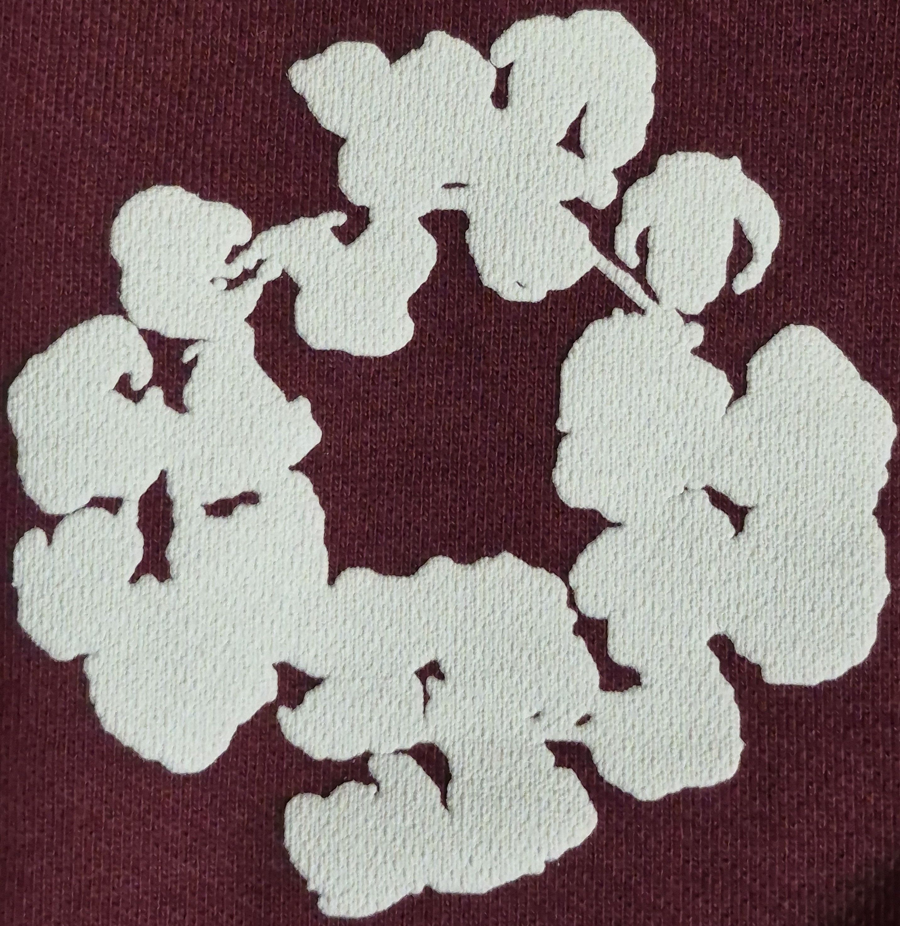 DENIM TEARS Cotton Wreath Hoodie Burgundy Size US XXL / EU 58 / 5 - 3 Thumbnail
