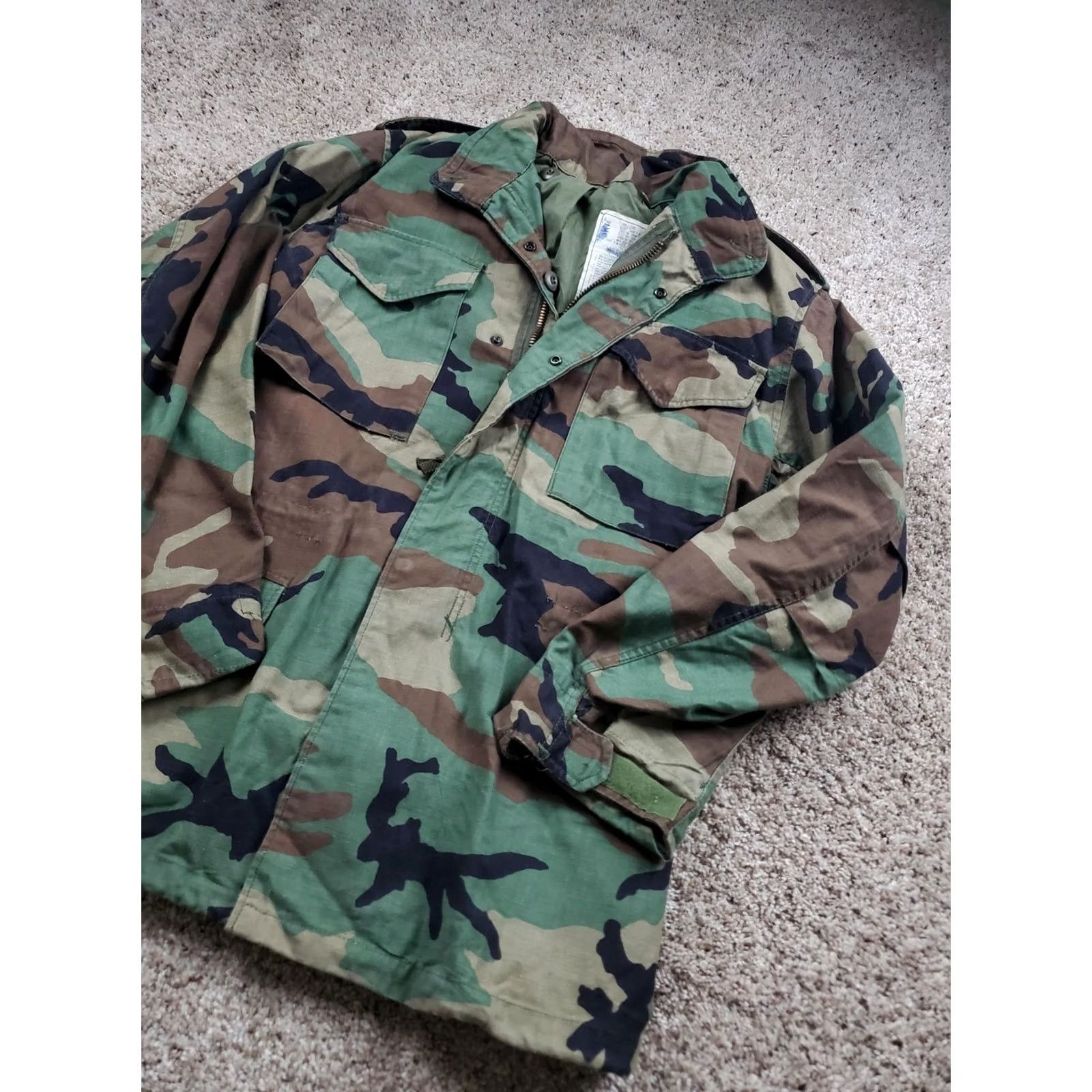 Alpha Industries VINTAGE Alpha Industries M-65 Field Jacket Mens S Long Woodland Camo 80s Size US S / EU 44-46 / 1 - 2 Thumbnail