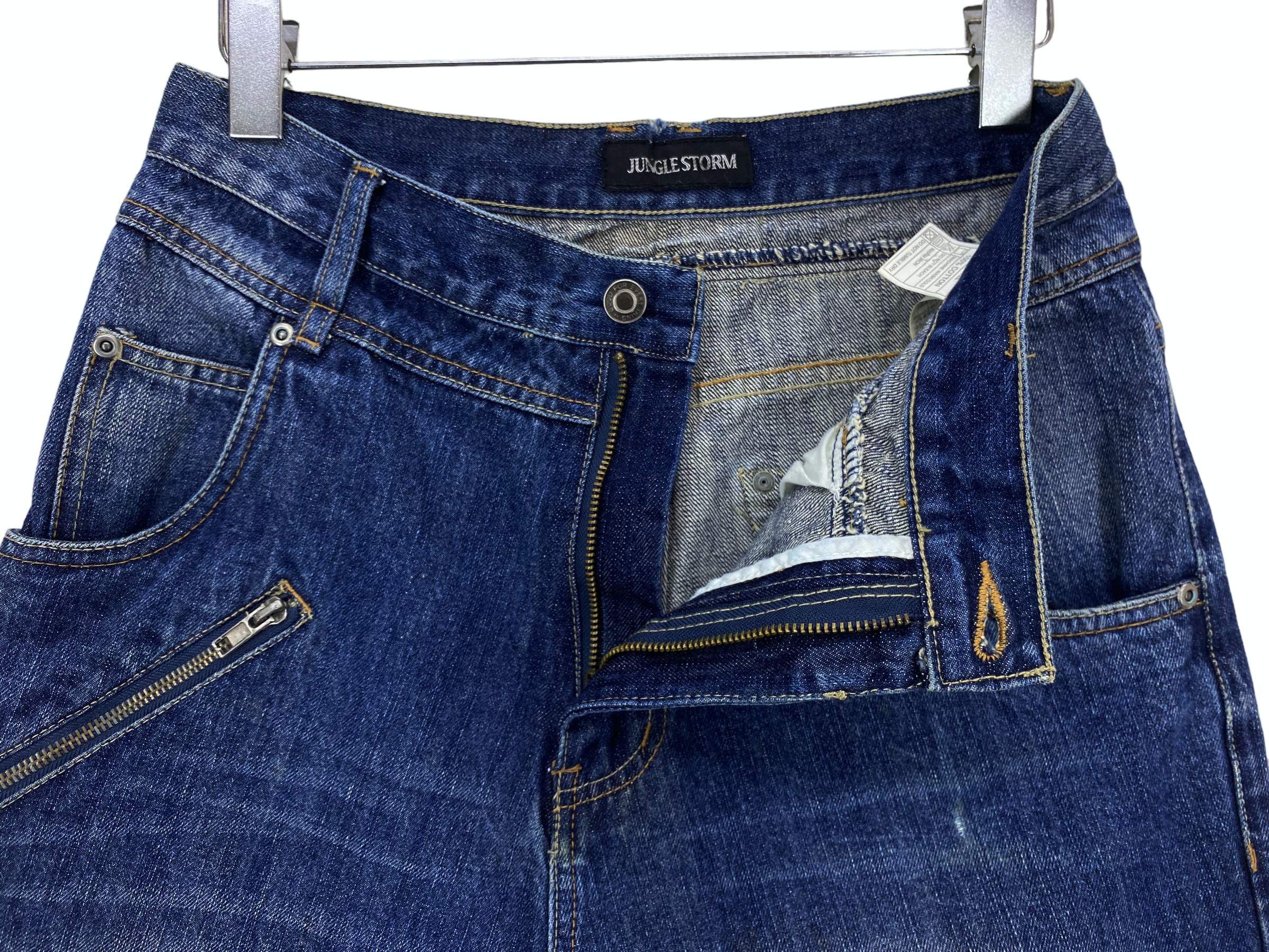 Japanese Brand Jungle Storm Balloon Drop Crotch Workwear High Waisted Jeans Size US 29 - 10 Thumbnail