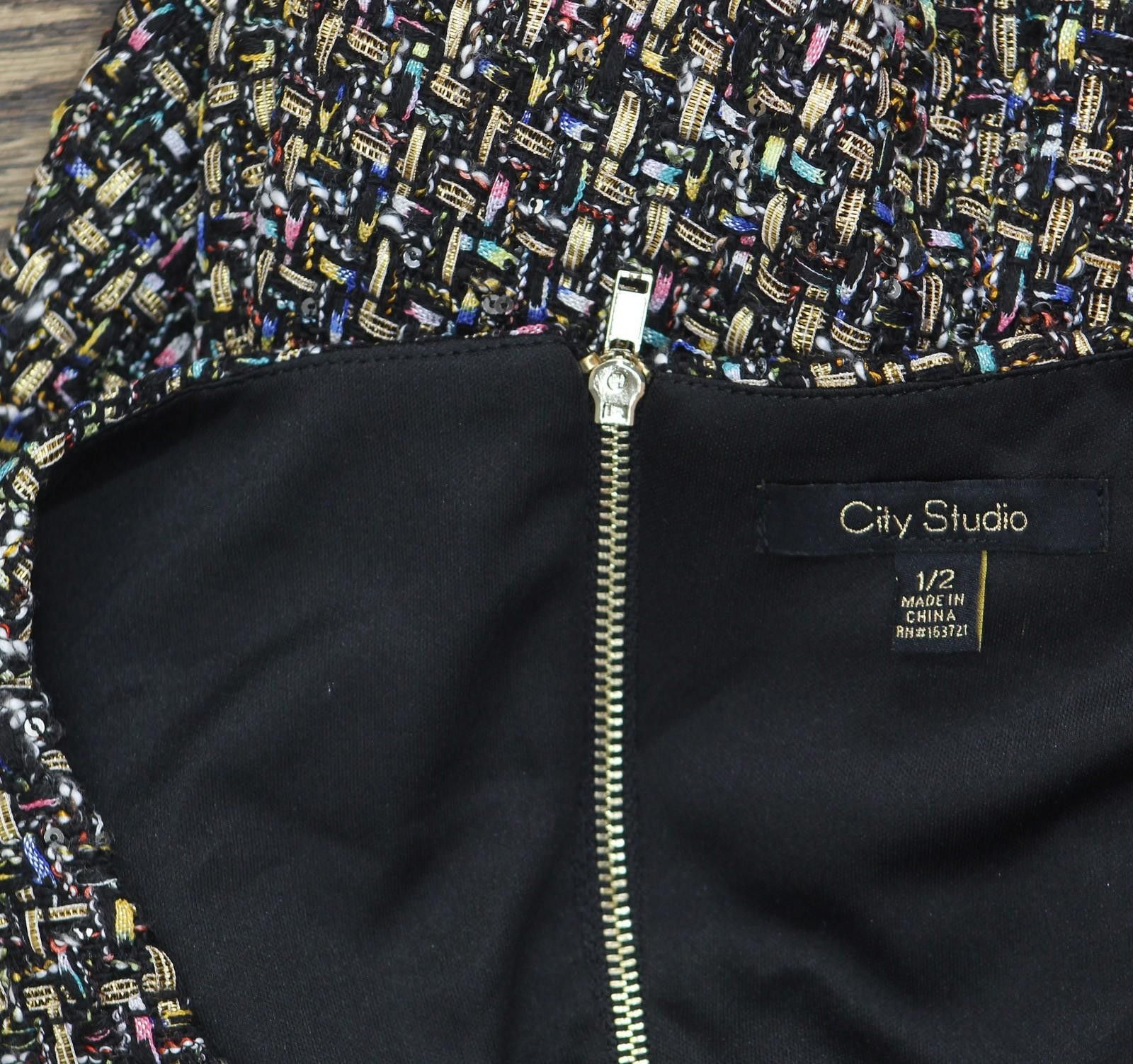 Other Nwt City Studios Sheath Dress 1872vr9bt1 Black Combo 1/2 Size M / US 6-8 / IT 42-44 - 4 Thumbnail