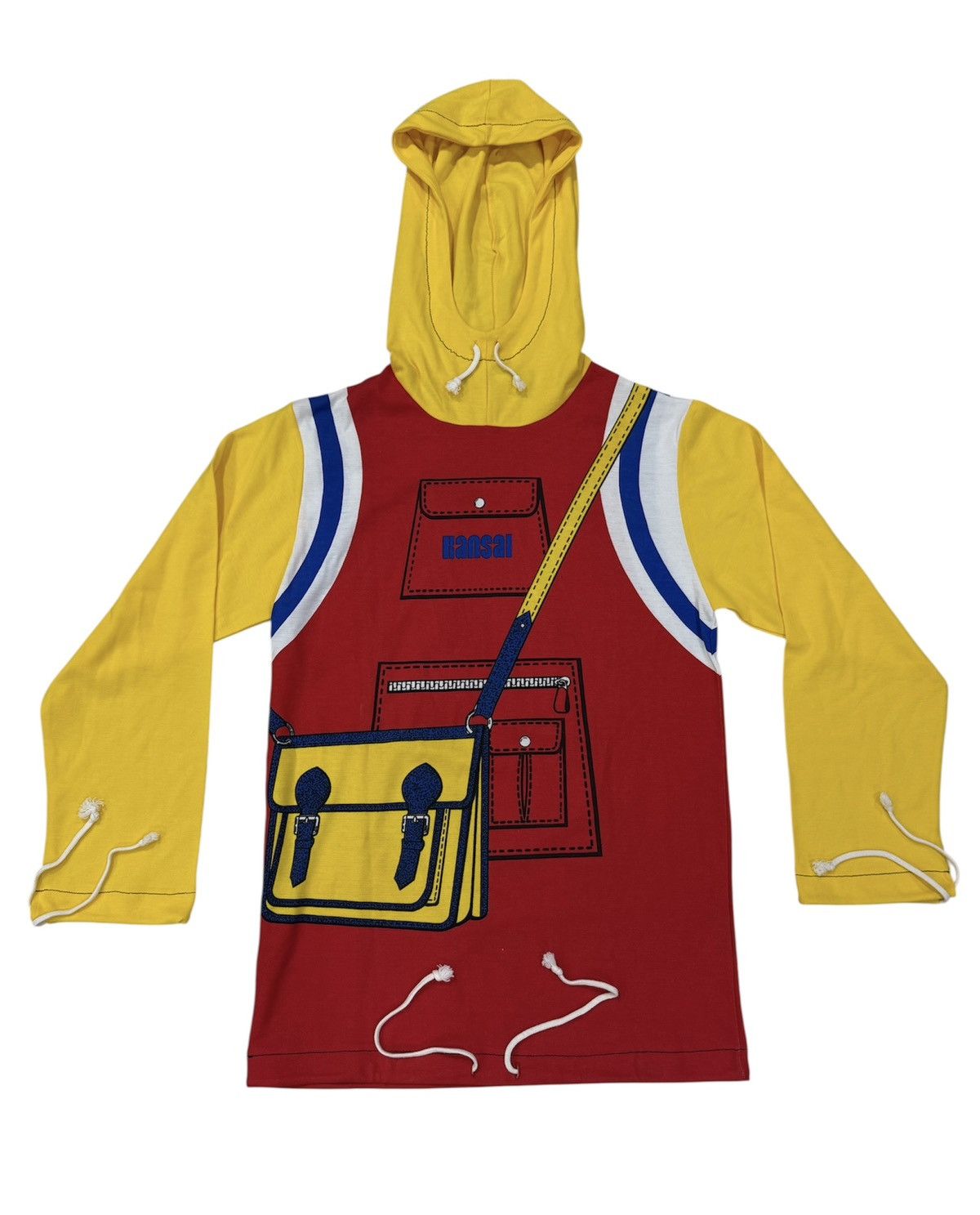 Japanese Brand Kansai Yamamoto 1980s Trompe L'oeil Errand Hoodie Size US M / EU 48-50 / 2 - 1 Thumbnail