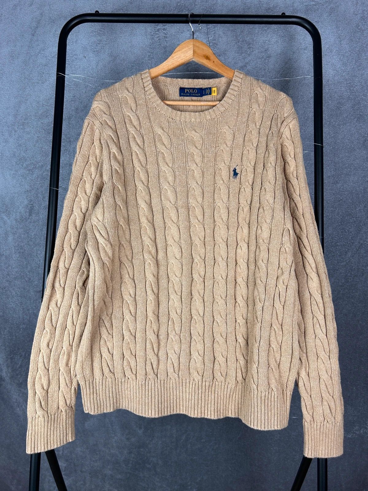 Designer × Polo Ralph Lauren Polo Ralph Lauren beige knitwearold money mini logo pony Size US L / EU 52-54 / 3 - 1 Thumbnail