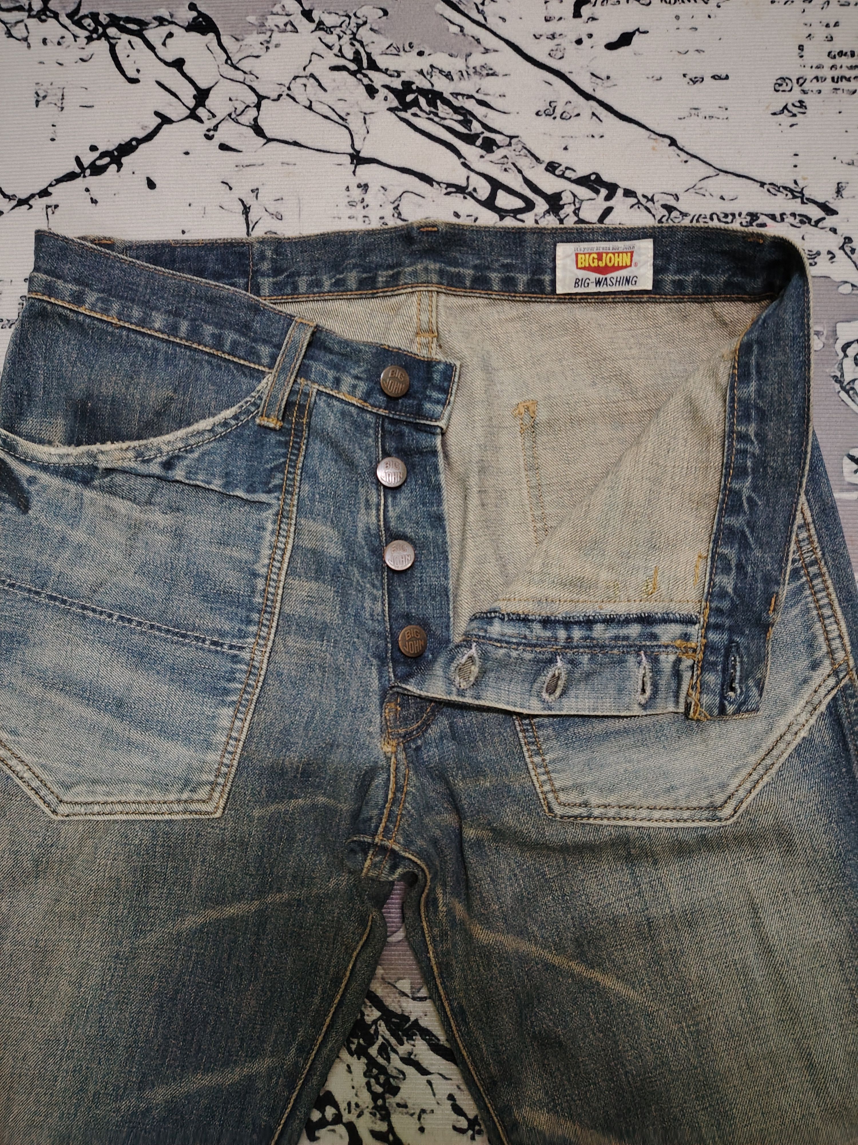 Big John VINTAGE 80s BIG JOHN FLARED BELL BOTTOM JEANS Size 34" / US 12 / IT 48 - 8 Thumbnail
