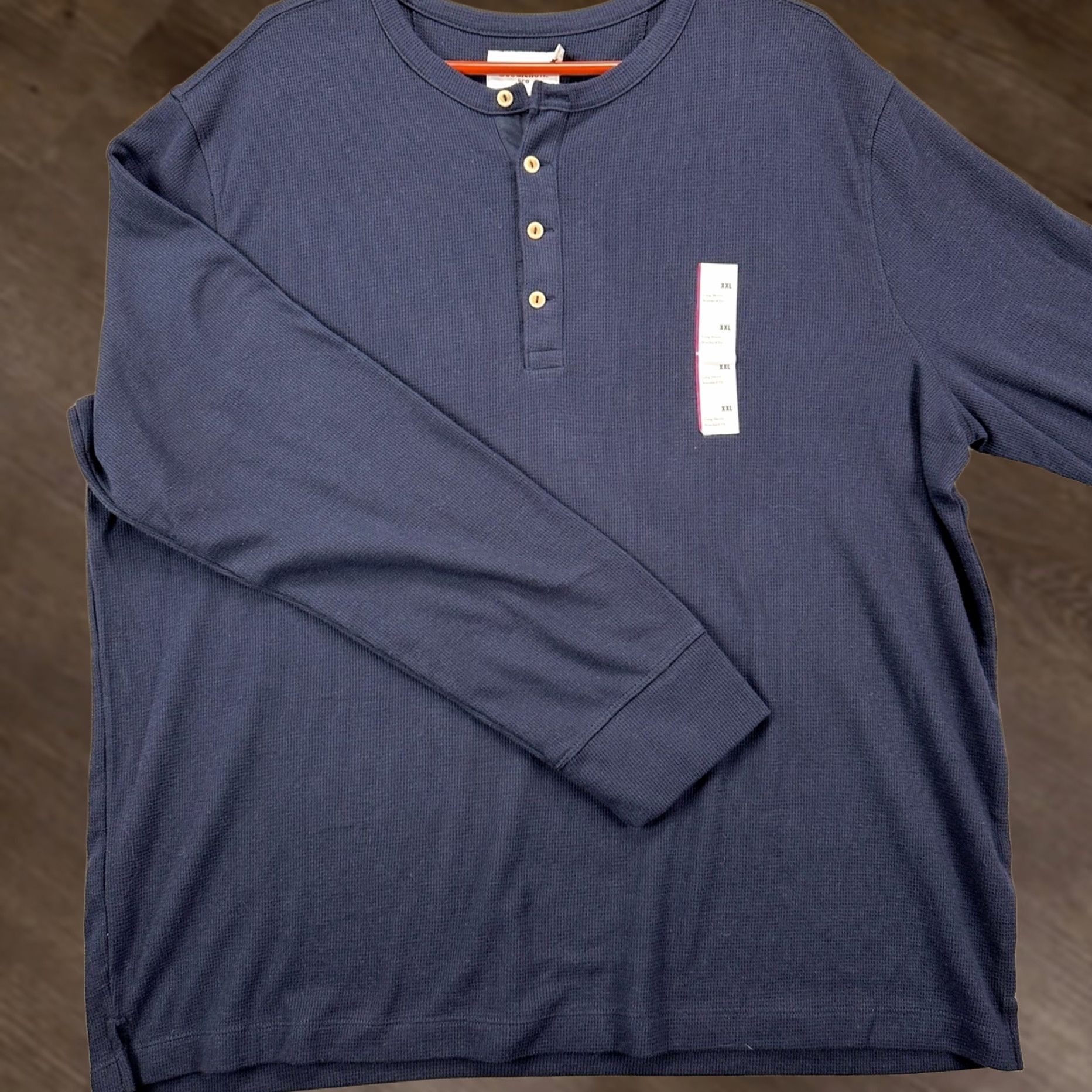 Vintage Goodfellow Sweater Henley Mens 2XL Blue Knit Pullover Long Sleeve Standard NEW Size US XXL / EU 58 / 5 - 1 Thumbnail