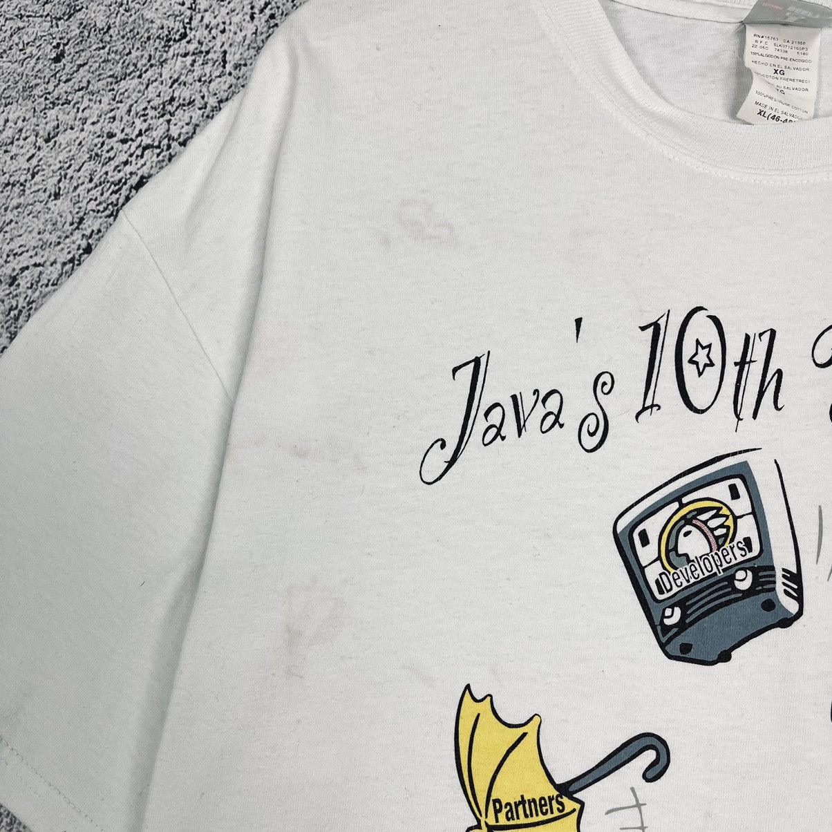 Hanes × Vintage 💧VINTAGE💧Java’s 10th Birthday 1995-2005 Celebration Tee Size US XL / EU 56 / 4 - 6 Thumbnail