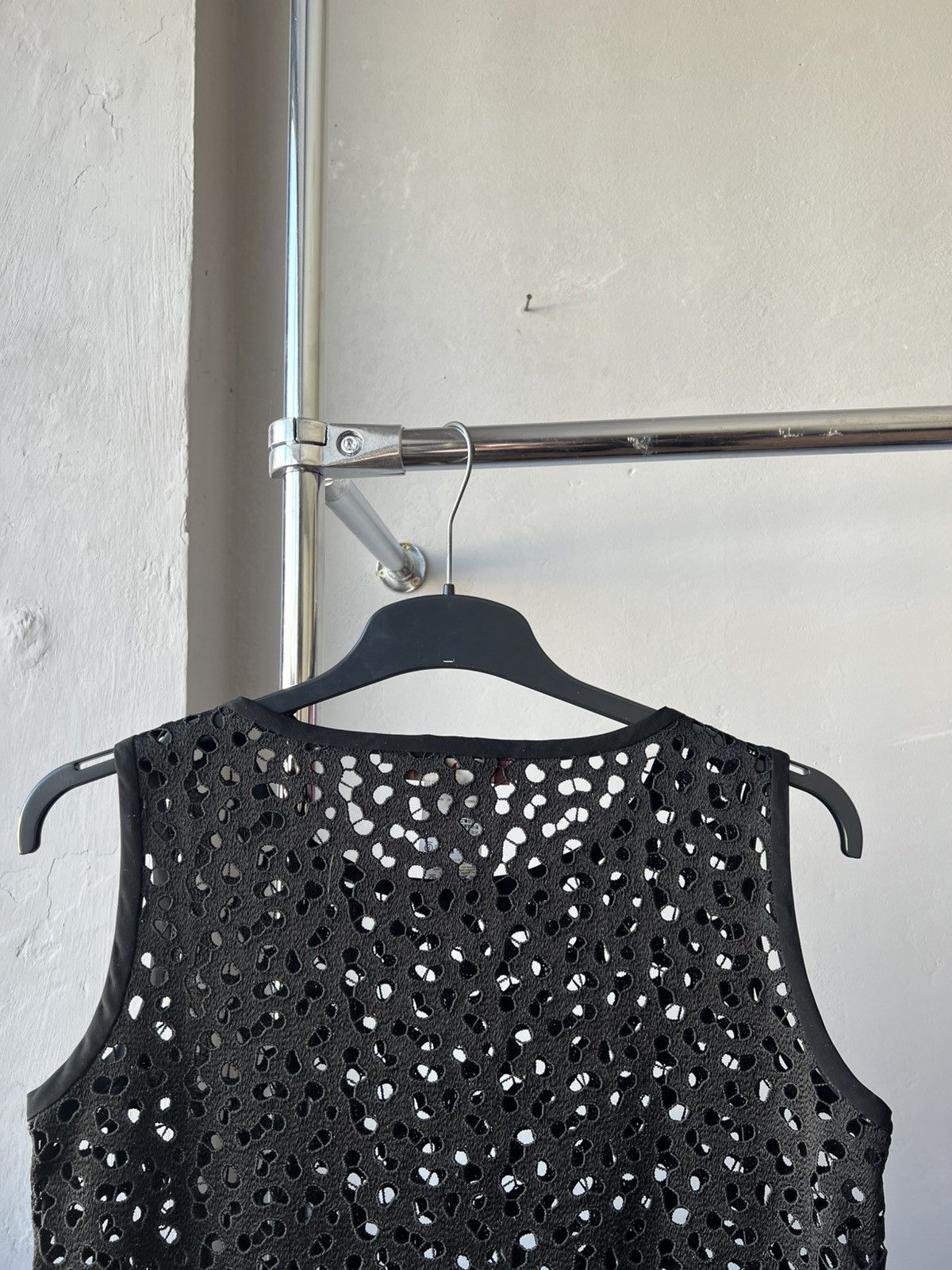 Max Mara MAX MARA STUDIO BLACK OPENWORK SLEEVELESS BOXY STYLE DRESS Size M / US 6-8 / IT 42-44 - 15 Thumbnail