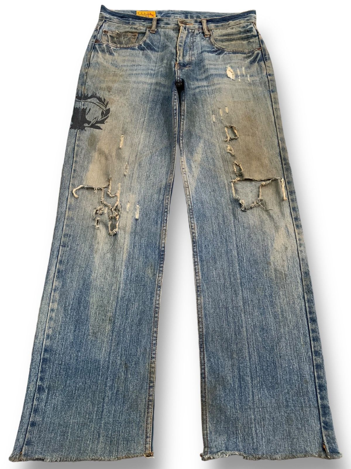 Ed Hardy Vintage Japanese Brand Mud Wash Distressed Grunge Jeans Size US 32 / EU 48 - 1 Thumbnail