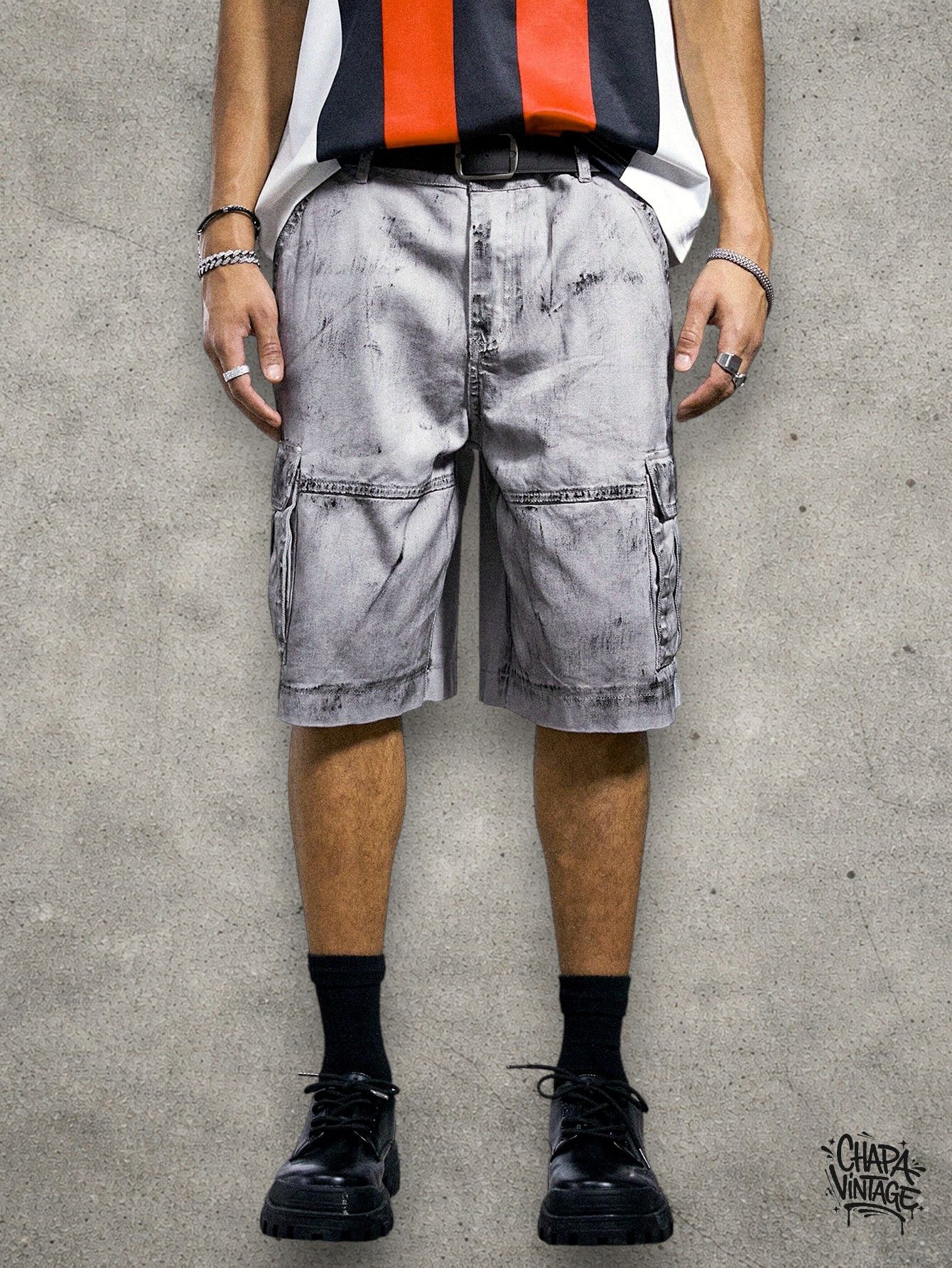 Japanese Brand Cargo gray shorts Size US 32 / EU 48 - 1 Thumbnail