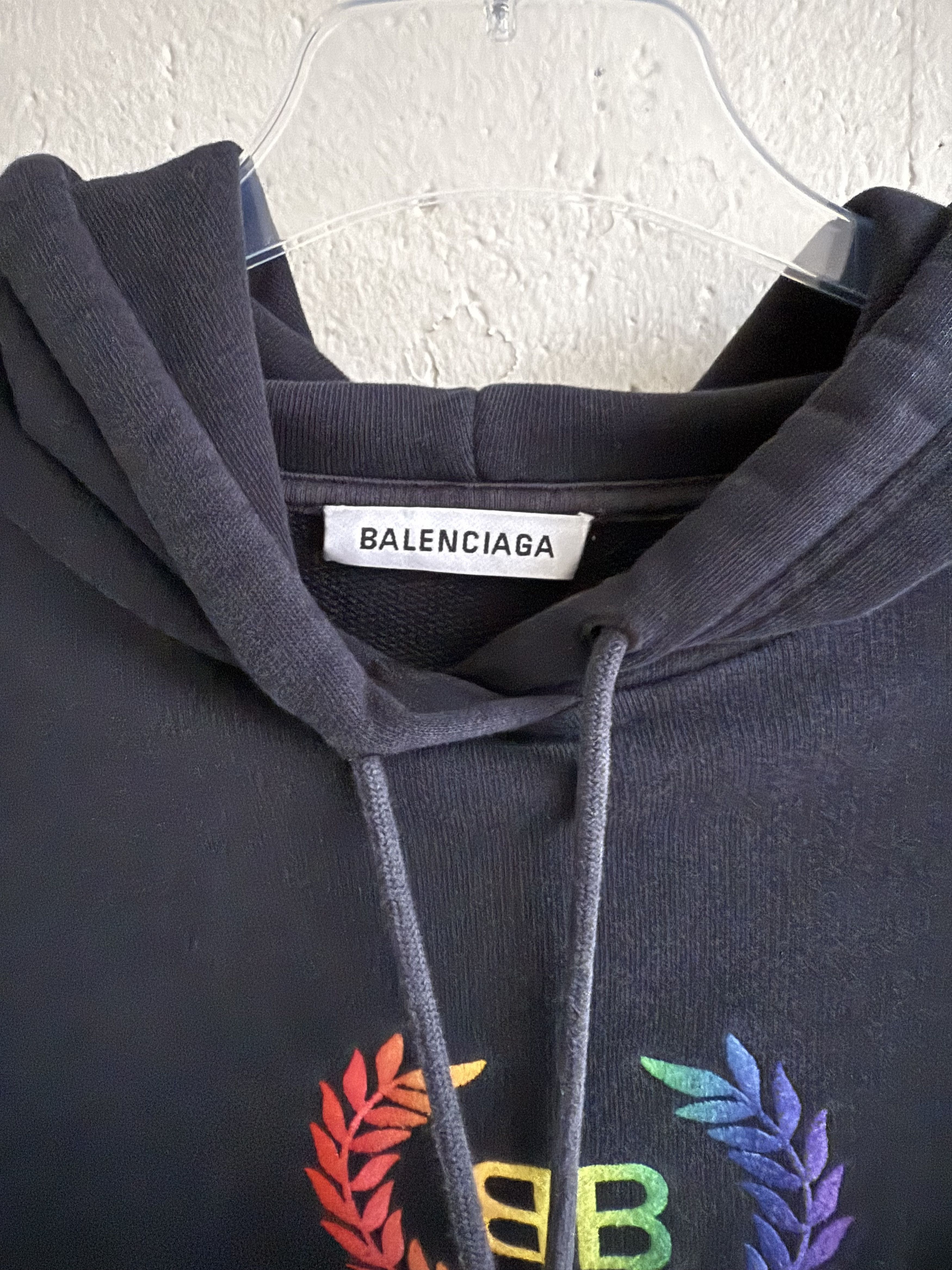 Balenciaga Rainbow Logo Hoodie Size US XS / EU 42 / 0 - 4 Thumbnail