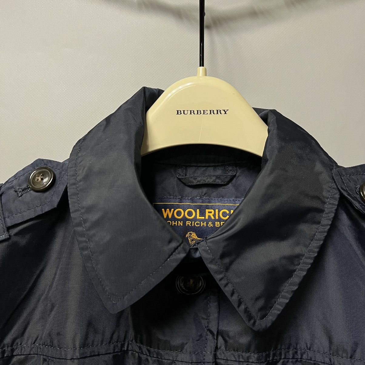 Woolrich Woolen Mills WOOLRICH Trench Coat For Women’s 100% Nylon Navy Size XS / US 0-2 / IT 36-38 - 8 Thumbnail