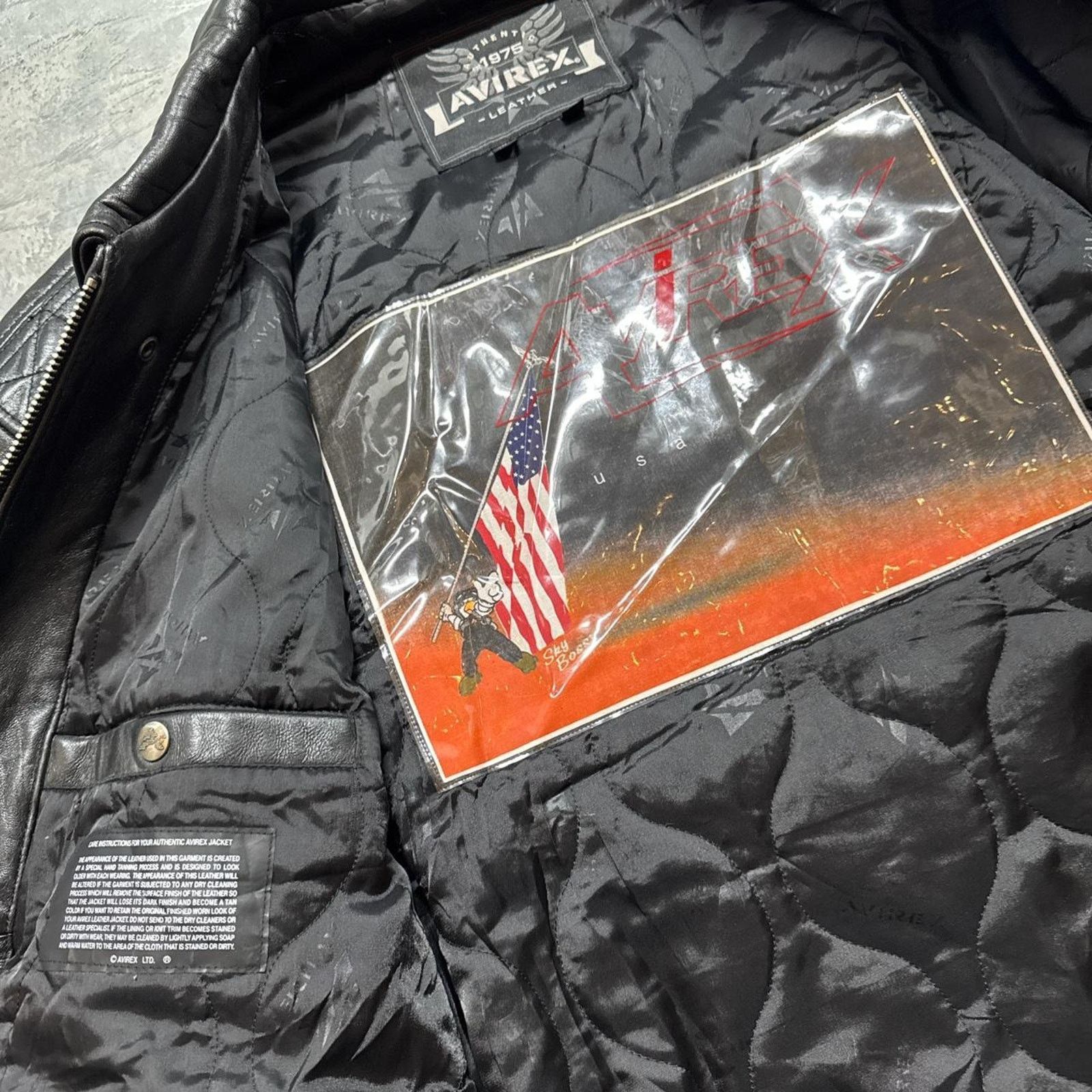 Avirex × Vintage Vintage 2000s Avirex Sky Boss Aviator Rap Leather Jacket Size US XXL / EU 58 / 5 - 6 Thumbnail