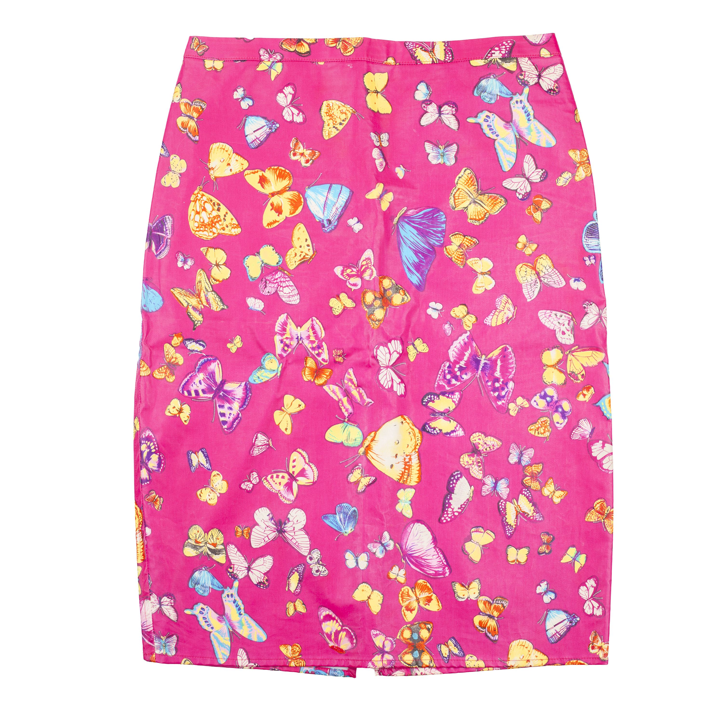 Dolce & Gabbana Dolce & Gabbana FW 2000 Butterflies Print Midi Pencil Skirt Size 28" / US 6 / IT 42 - 1 Thumbnail